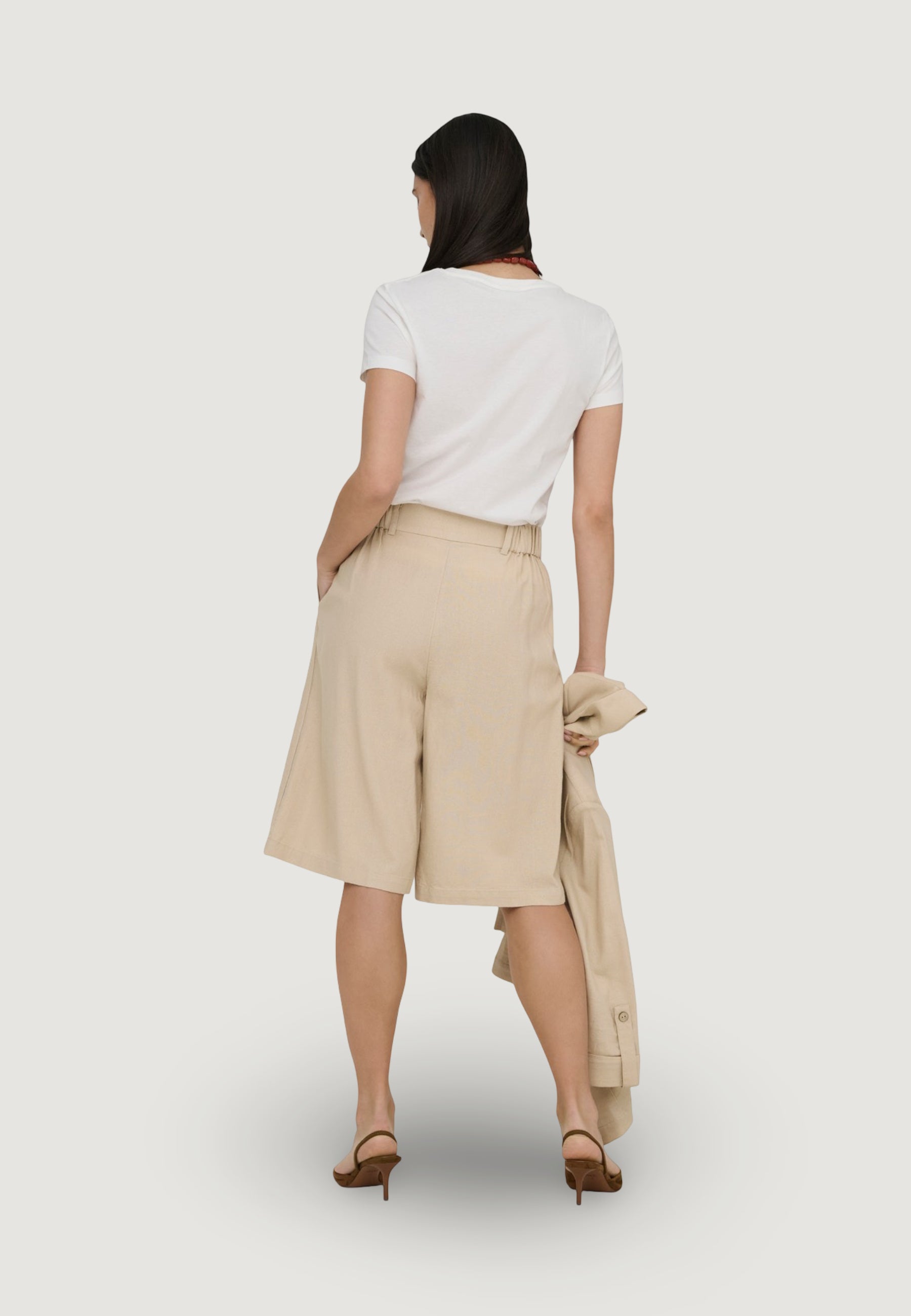 Shorts Only Onlgoa Hw Linen Bl Long Shorts Cc Tlr