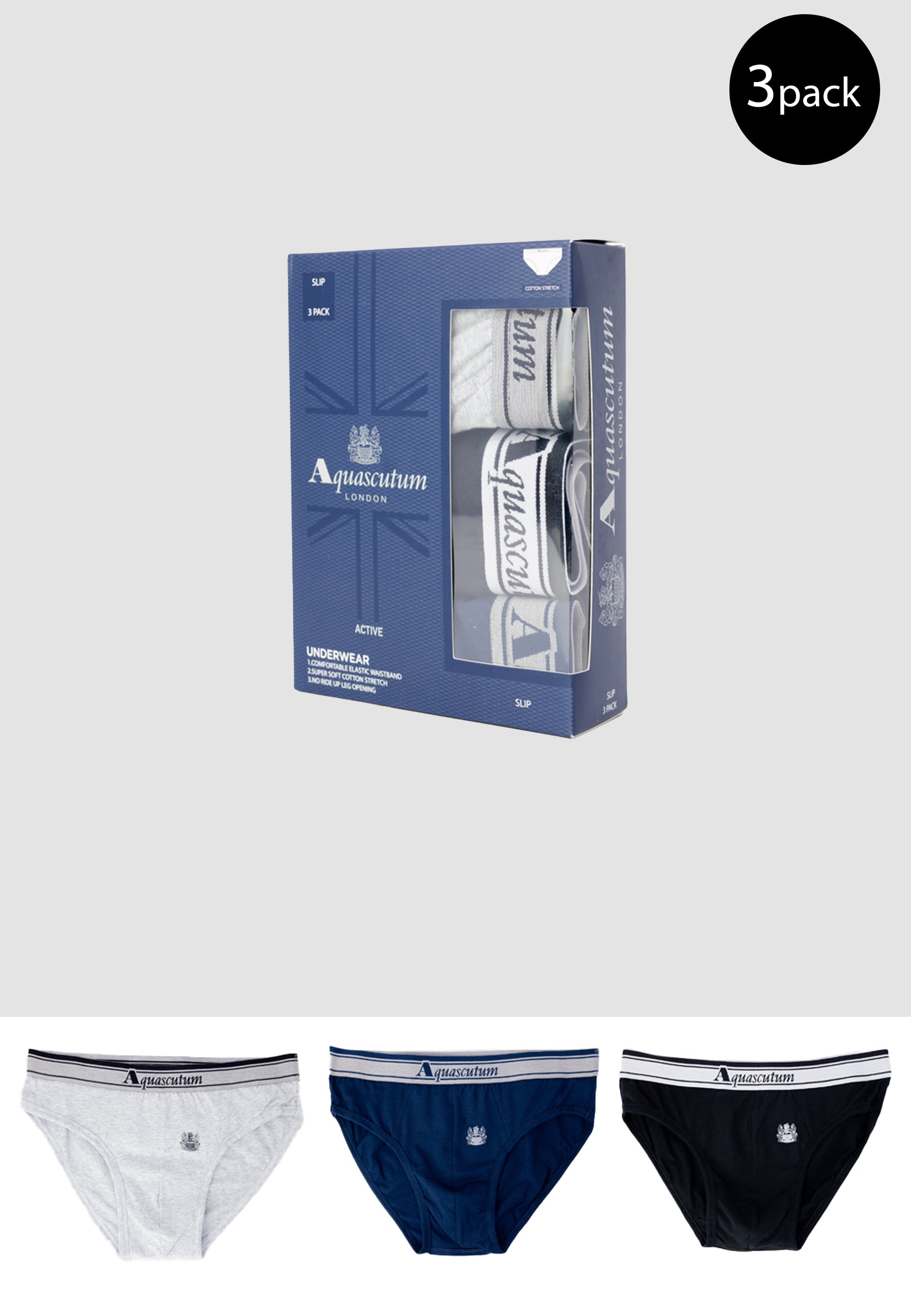 Slip Aquascutum Active ACTIVE UNDERWEAR BRIEF TRIPLE PACK