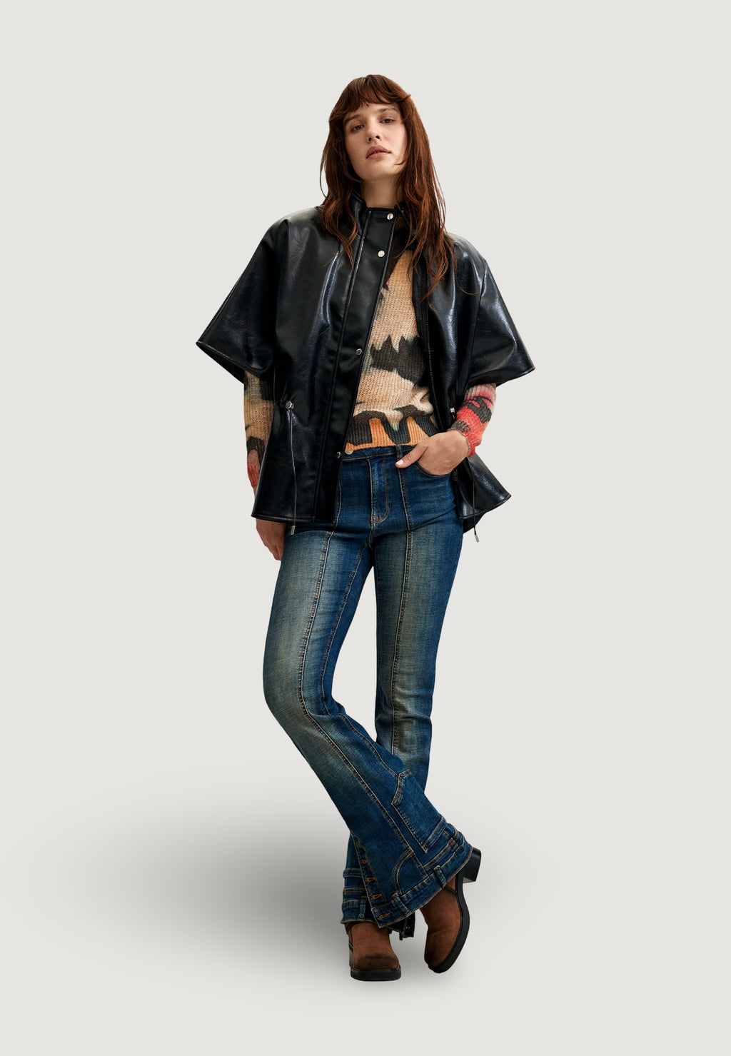 Spolverino Desigual PONCHO_RICHMOND PASADAS B