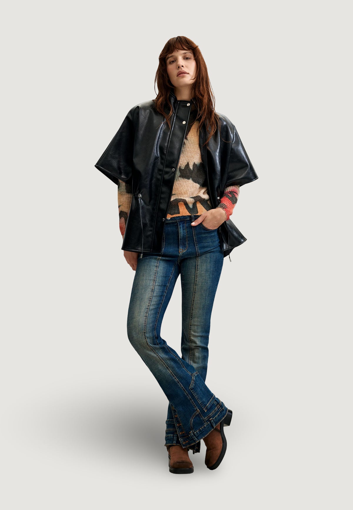 Spolverino Desigual PONCHO_RICHMOND PASADAS B
