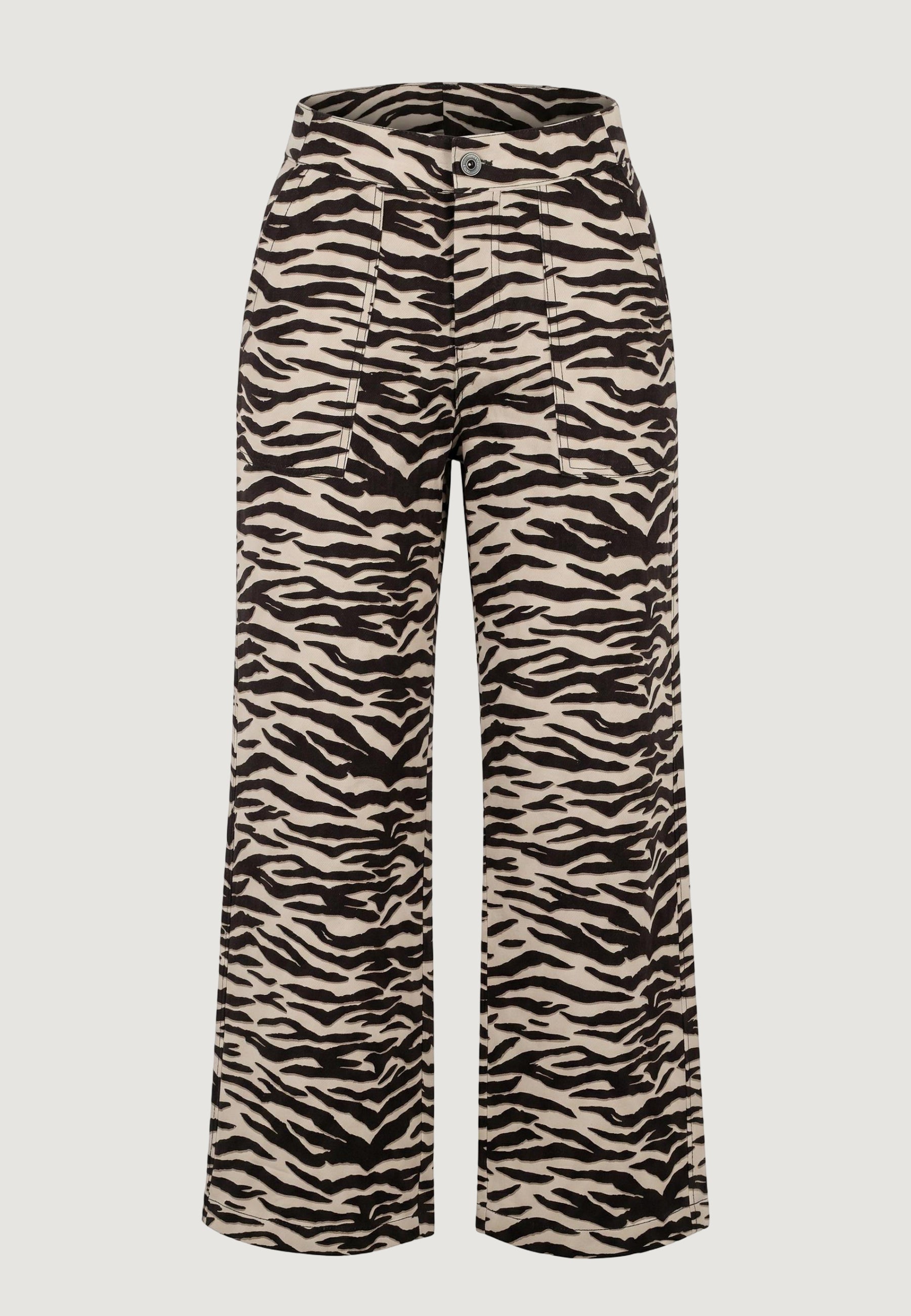 Pantaloni regular Street One Wide Leg_HW_AOP