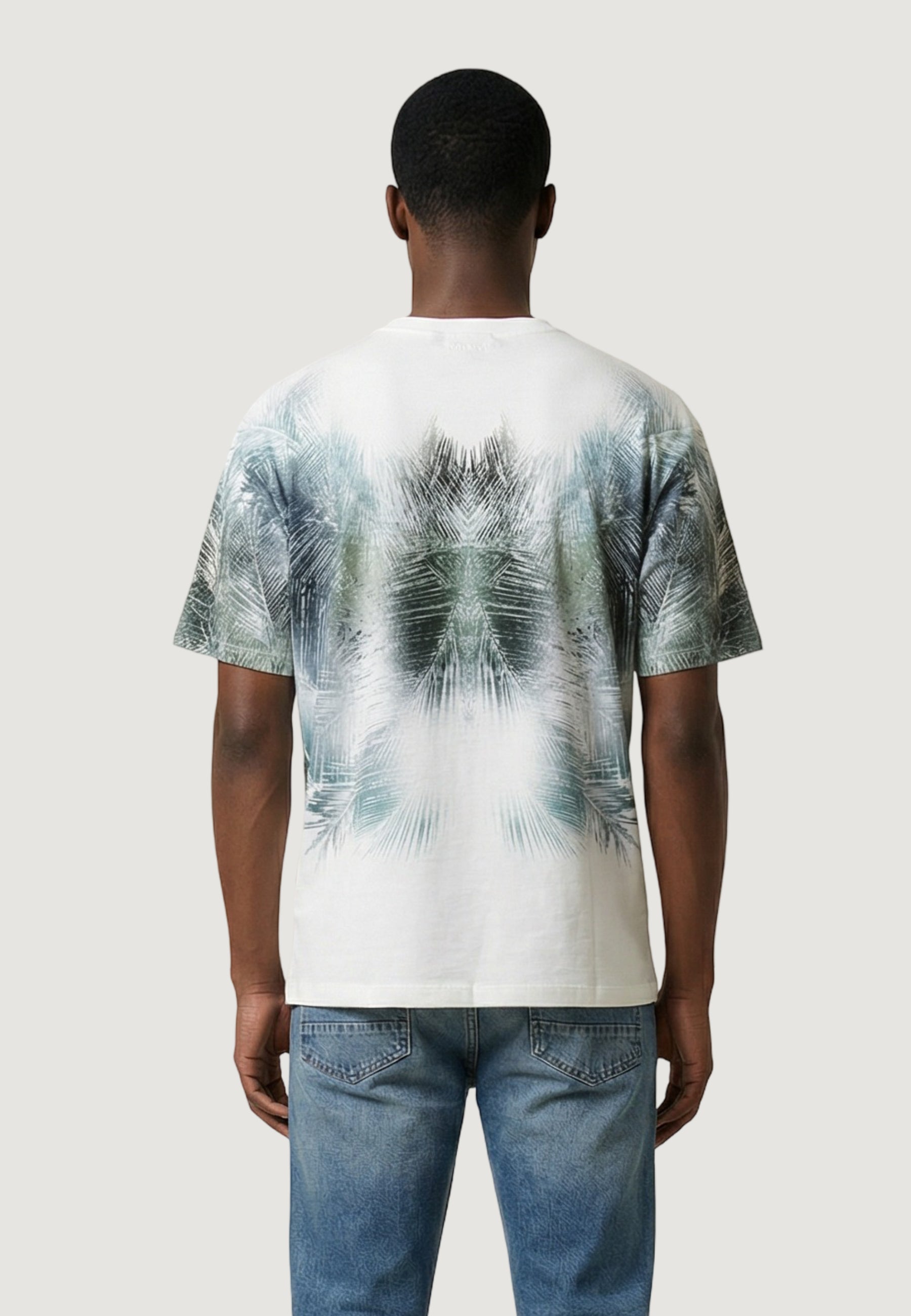 T-shirt Antony Morato REGULAR FIT WITH WATER PRINT AND RUBBER INJECTION LOGO PRINT ON BACK