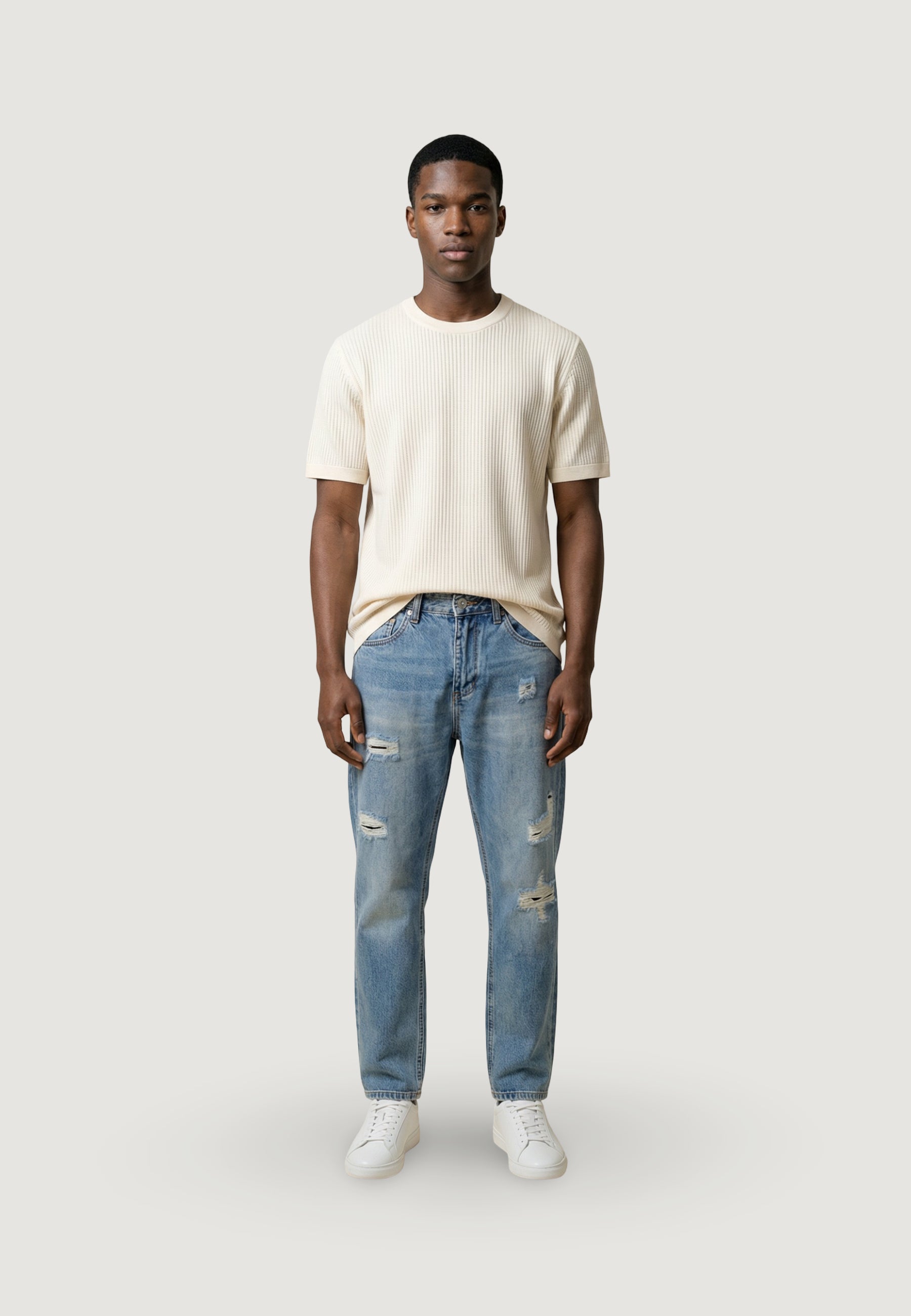 Short-sleeved yarn jersey Antony Morato REGULAR  FIT WITH MATT FOAM LOGO PRINT