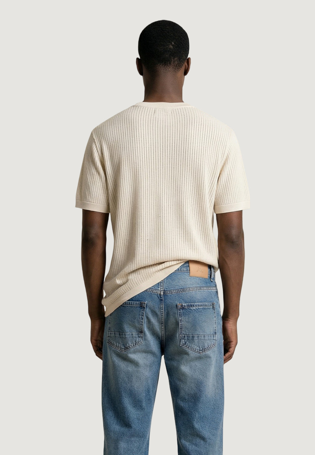 Maglia in filo manica corta Antony Morato REGULAR  FIT WITH MATT FOAM LOGO PRINT