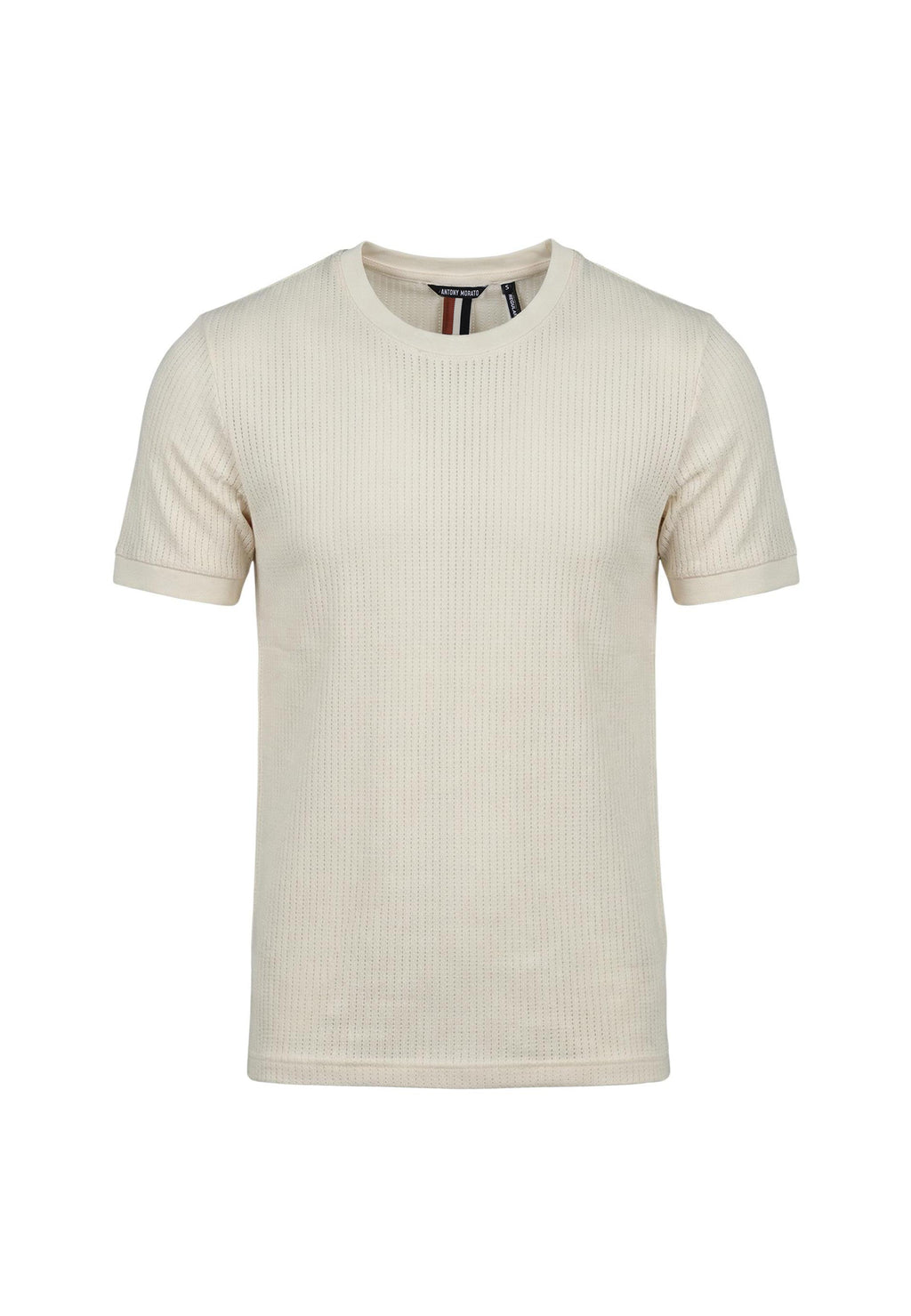 Maglia in filo manica corta Antony Morato REGULAR  FIT WITH MATT FOAM LOGO PRINT
