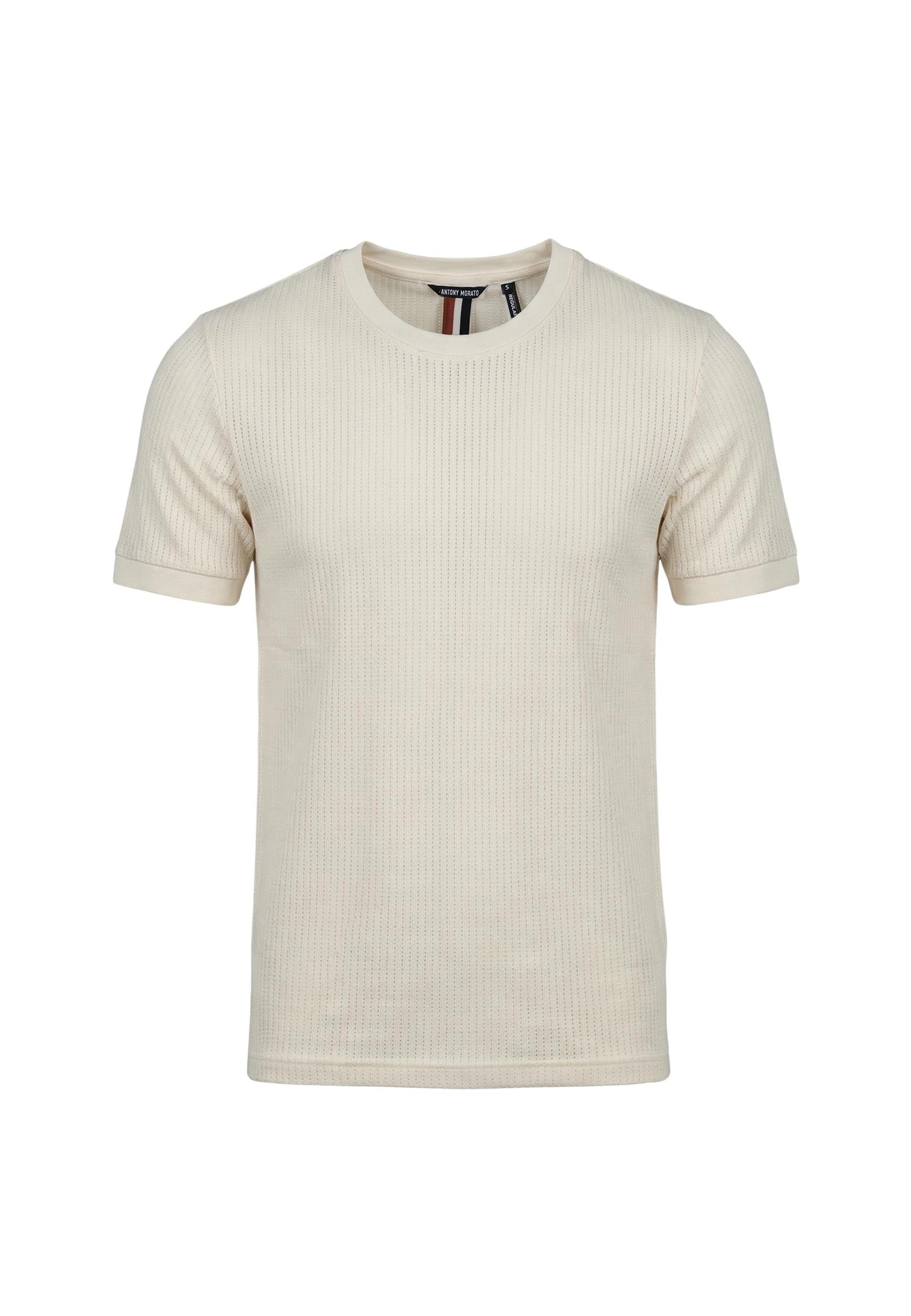 Maglia in filo manica corta Antony Morato REGULAR  FIT WITH MATT FOAM LOGO PRINT