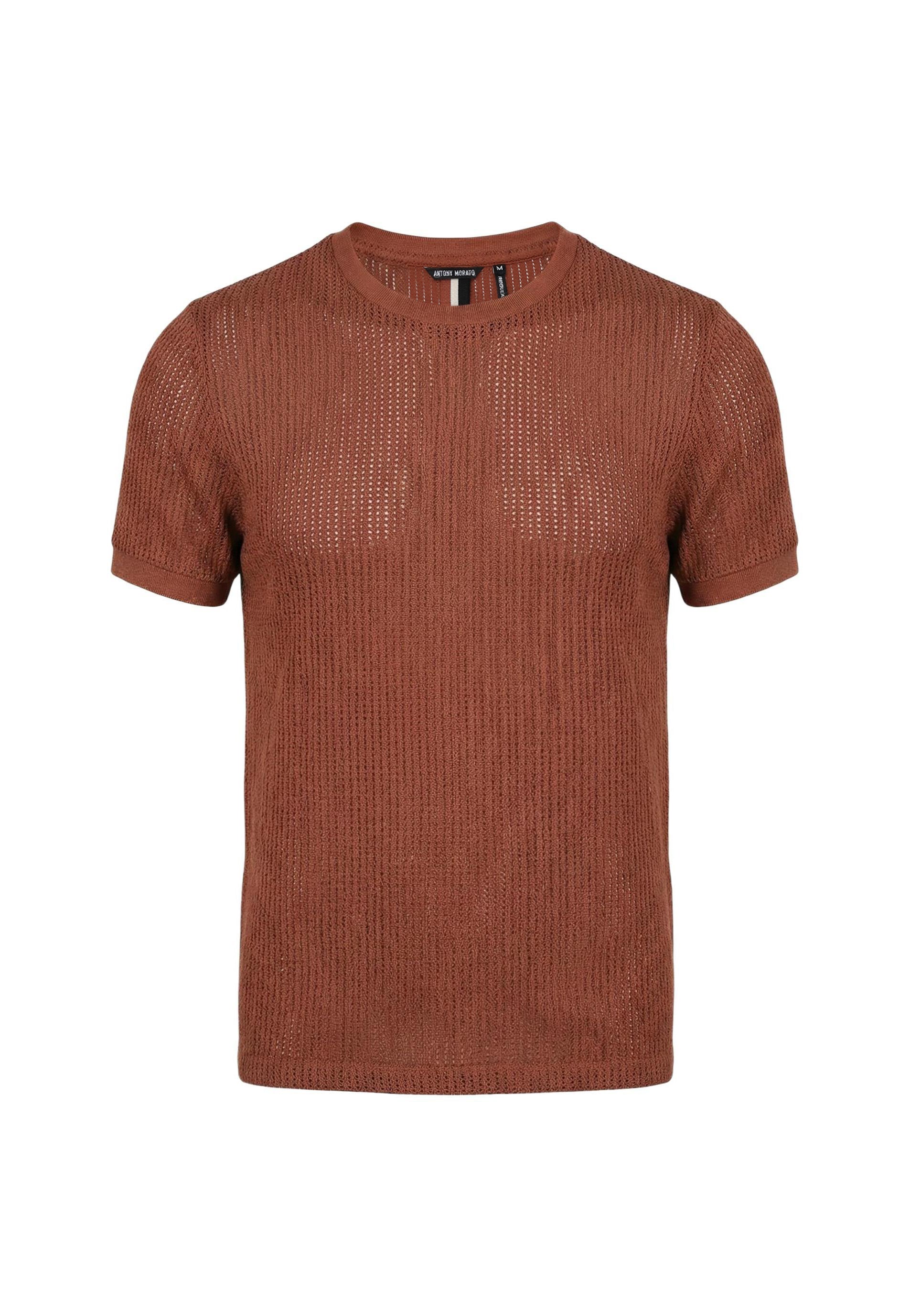 Short-sleeved yarn jersey Antony Morato REGULAR  FIT WITH MATT FOAM LOGO PRINT