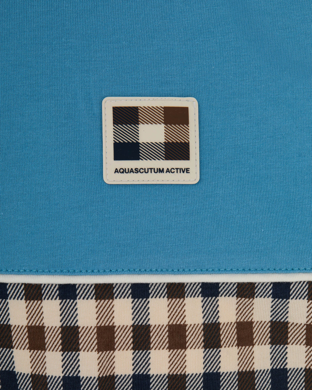 T-shirt Aquascutum Active CLUB CHECK PANEL T-SHIRT