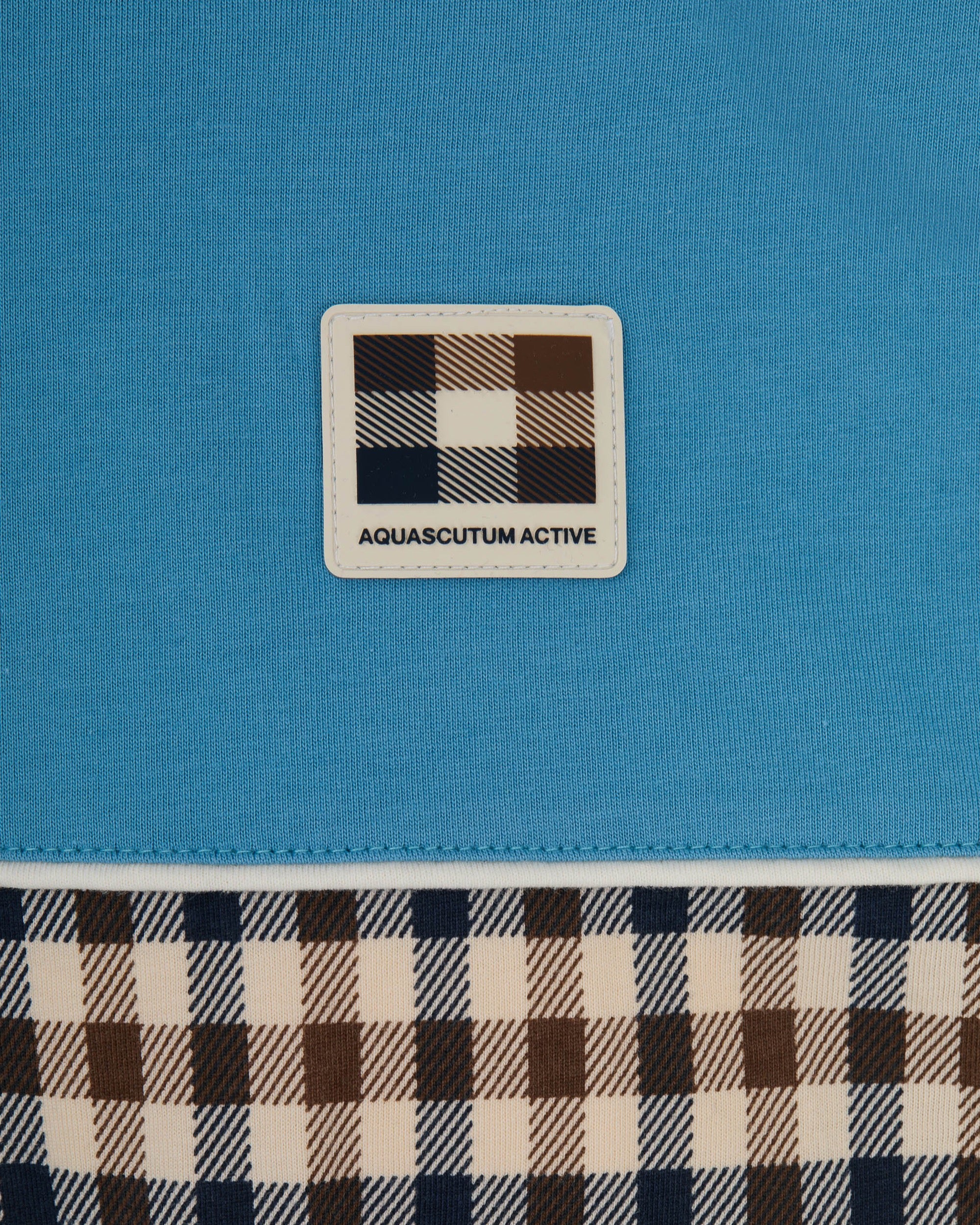 T-shirt Aquascutum Active CLUB CHECK PANEL T-SHIRT