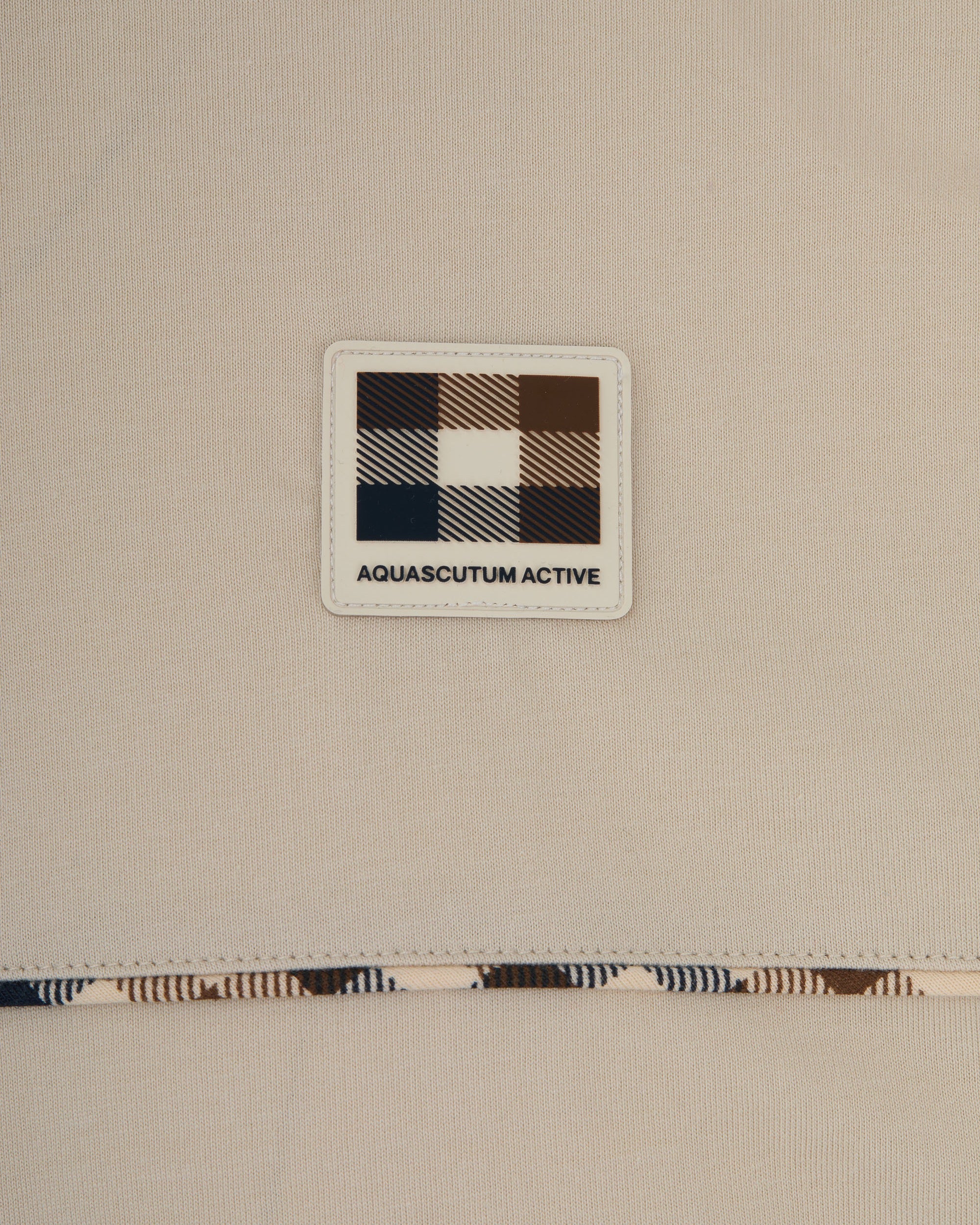 T-shirt Aquascutum Active CLUB CHECK PIPING T-SHIRT