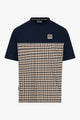 T-shirt Aquascutum Active CLUB CHECK PANEL T-SHIRT