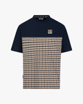 T-shirt Aquascutum Active CLUB CHECK PANEL T-SHIRT