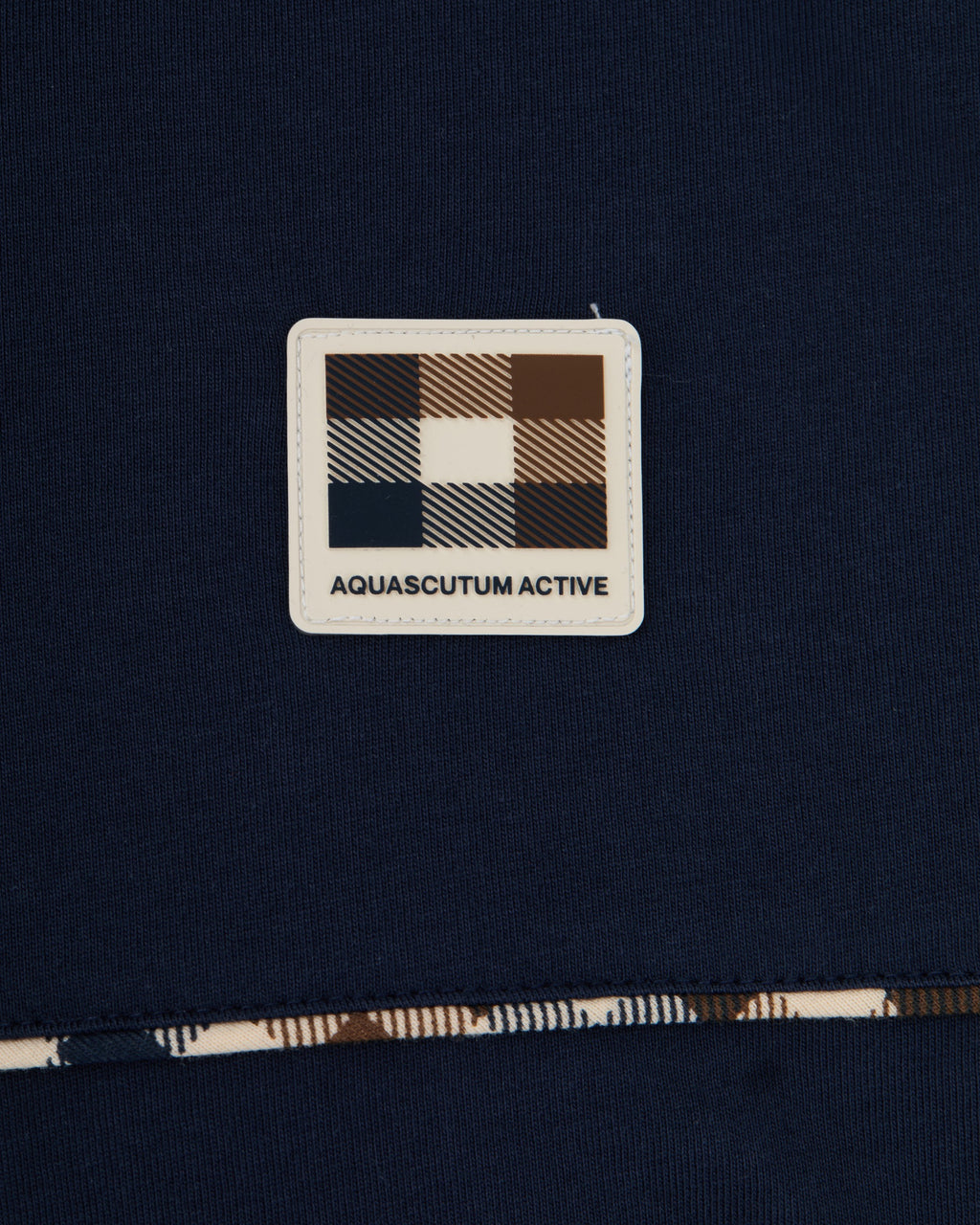 T-shirt Aquascutum Active CLUB CHECK PIPING T-SHIRT