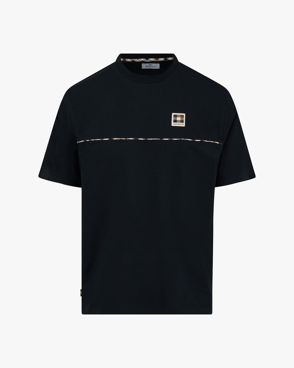 T-shirt Aquascutum Active CLUB CHECK PIPING T-SHIRT