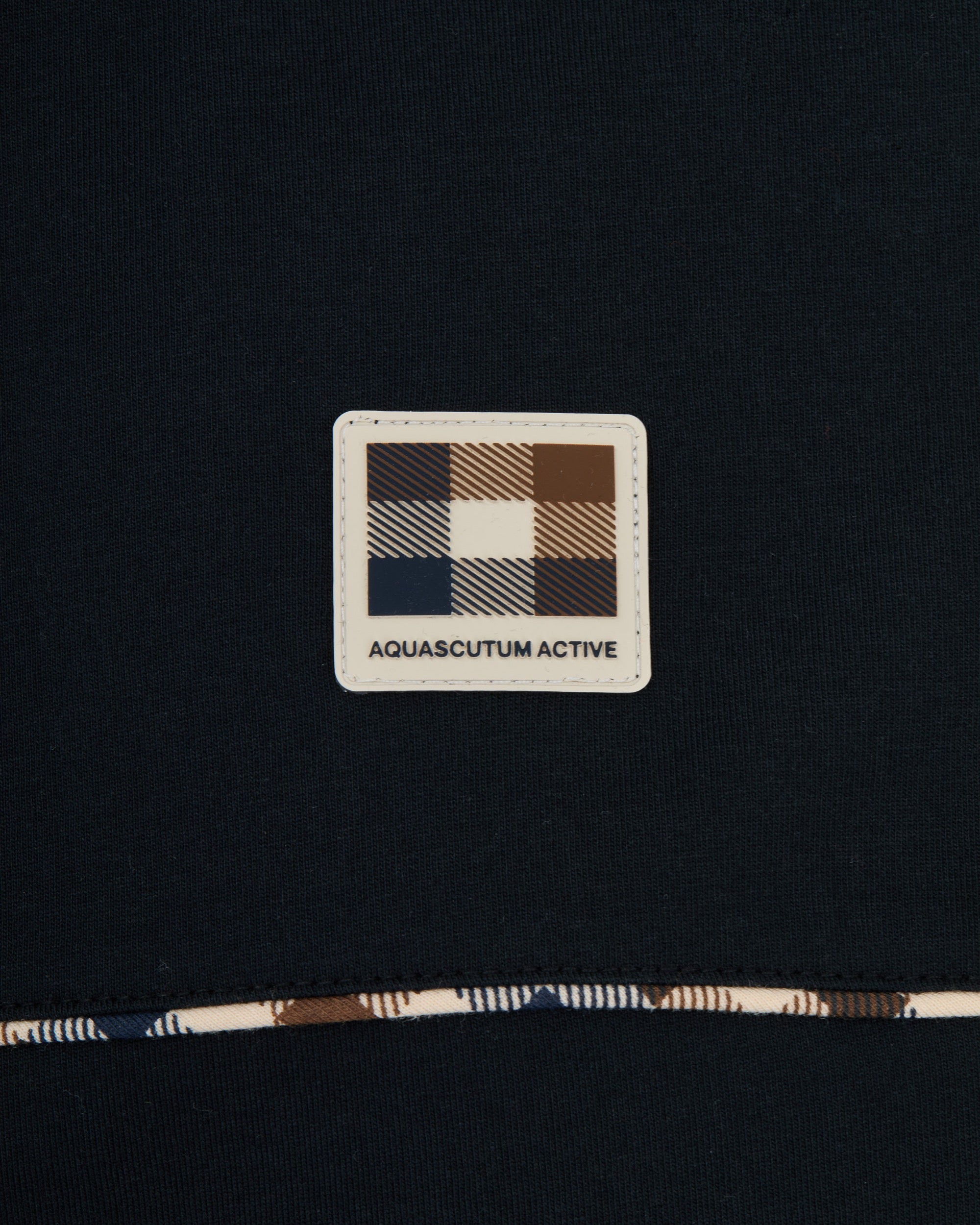 T-shirt Aquascutum Active CLUB CHECK PIPING T-SHIRT