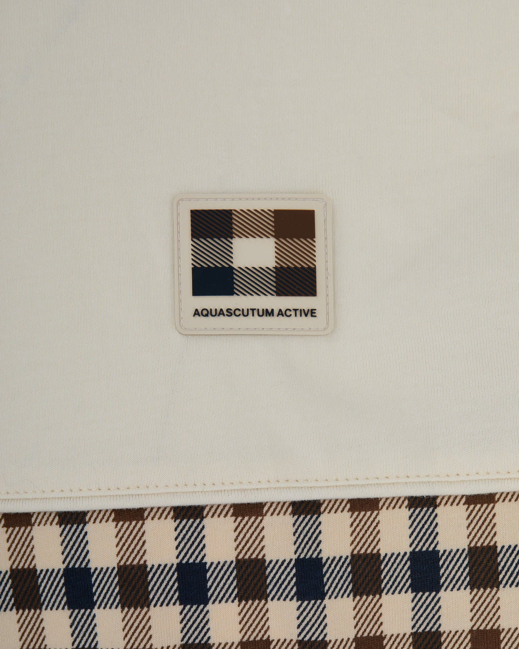 T-shirt Aquascutum Active CLUB CHECK PANEL T-SHIRT