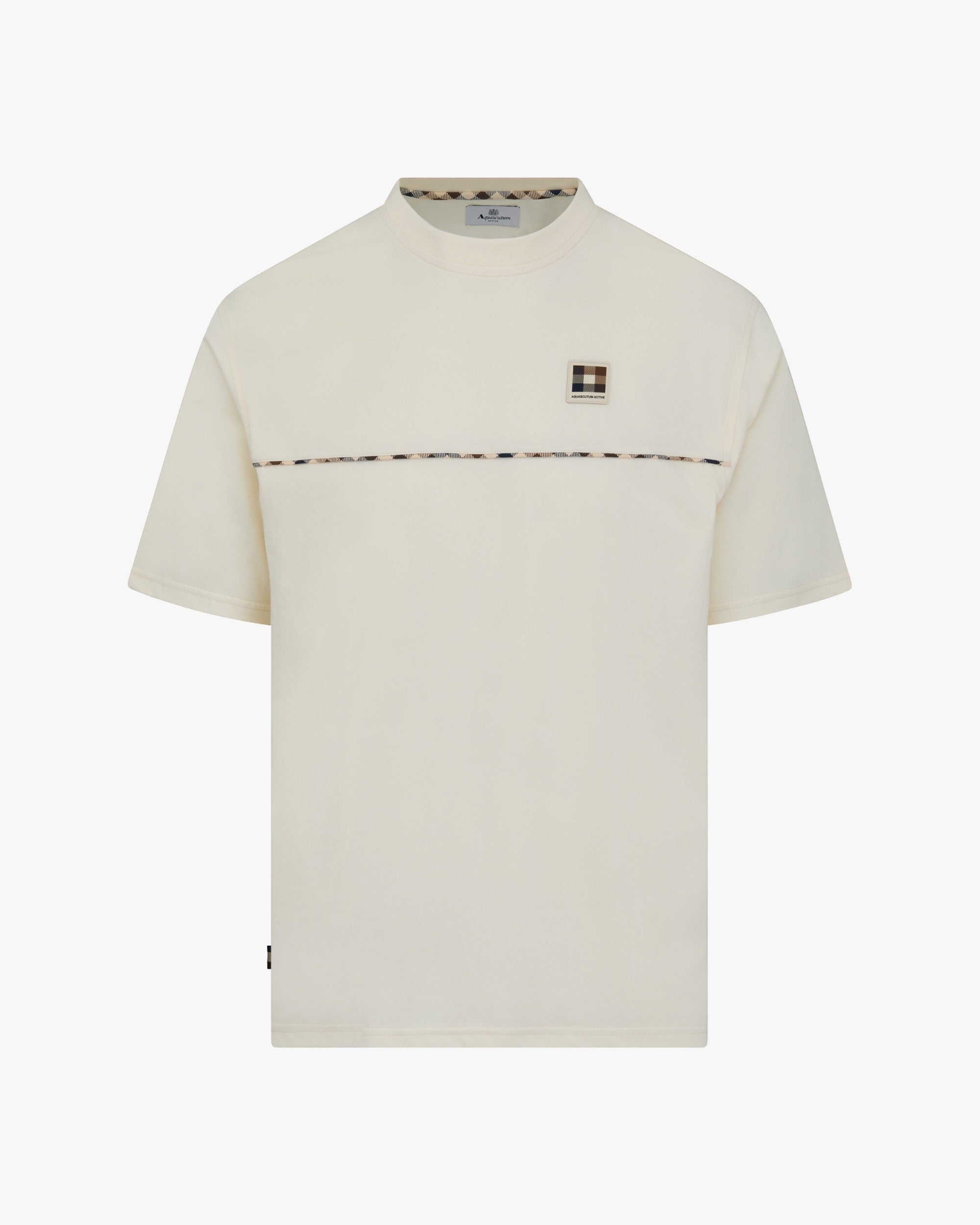 T-shirt Aquascutum Active CLUB CHECK PIPING T-SHIRT