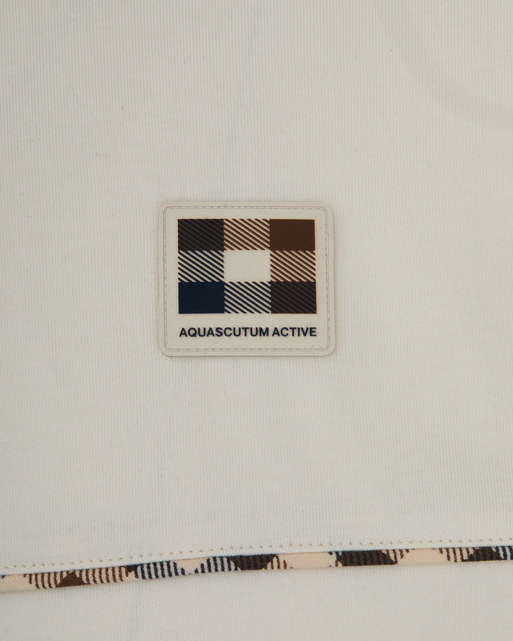 T-shirt Aquascutum Active CLUB CHECK PIPING T-SHIRT