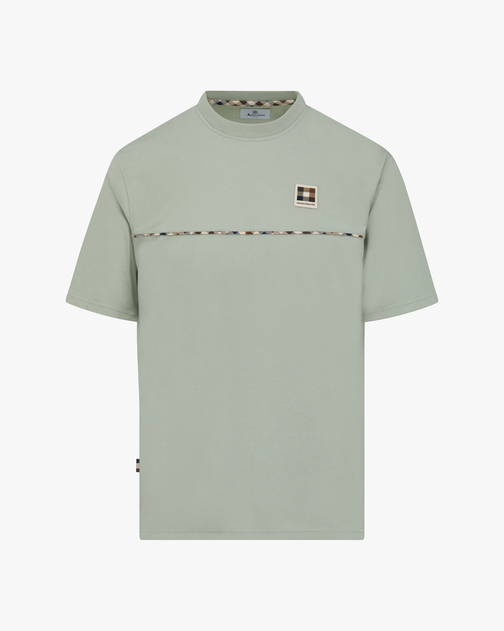 T-shirt Aquascutum Active CLUB CHECK PIPING T-SHIRT