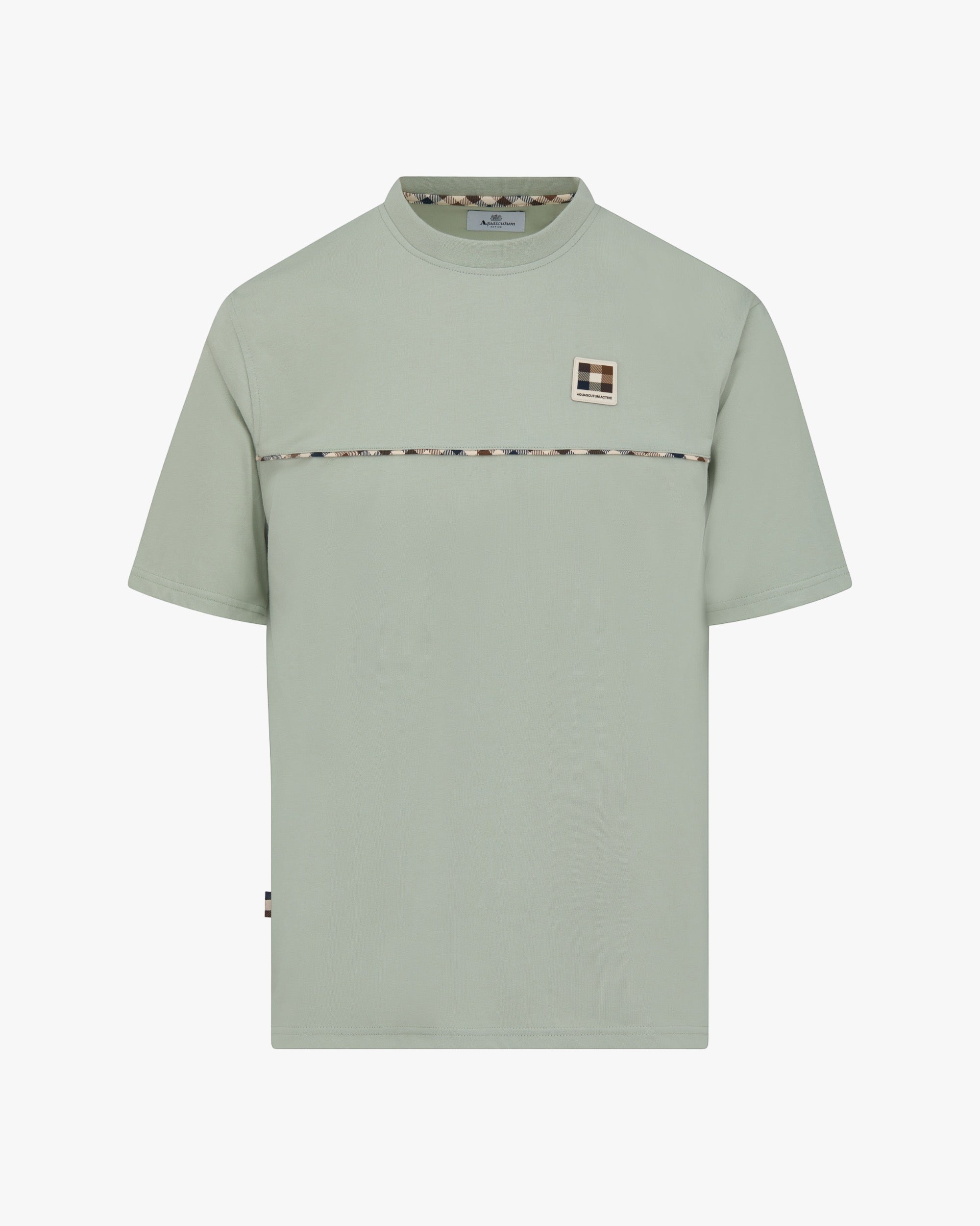 T-shirt Aquascutum Active CLUB CHECK PIPING T-SHIRT