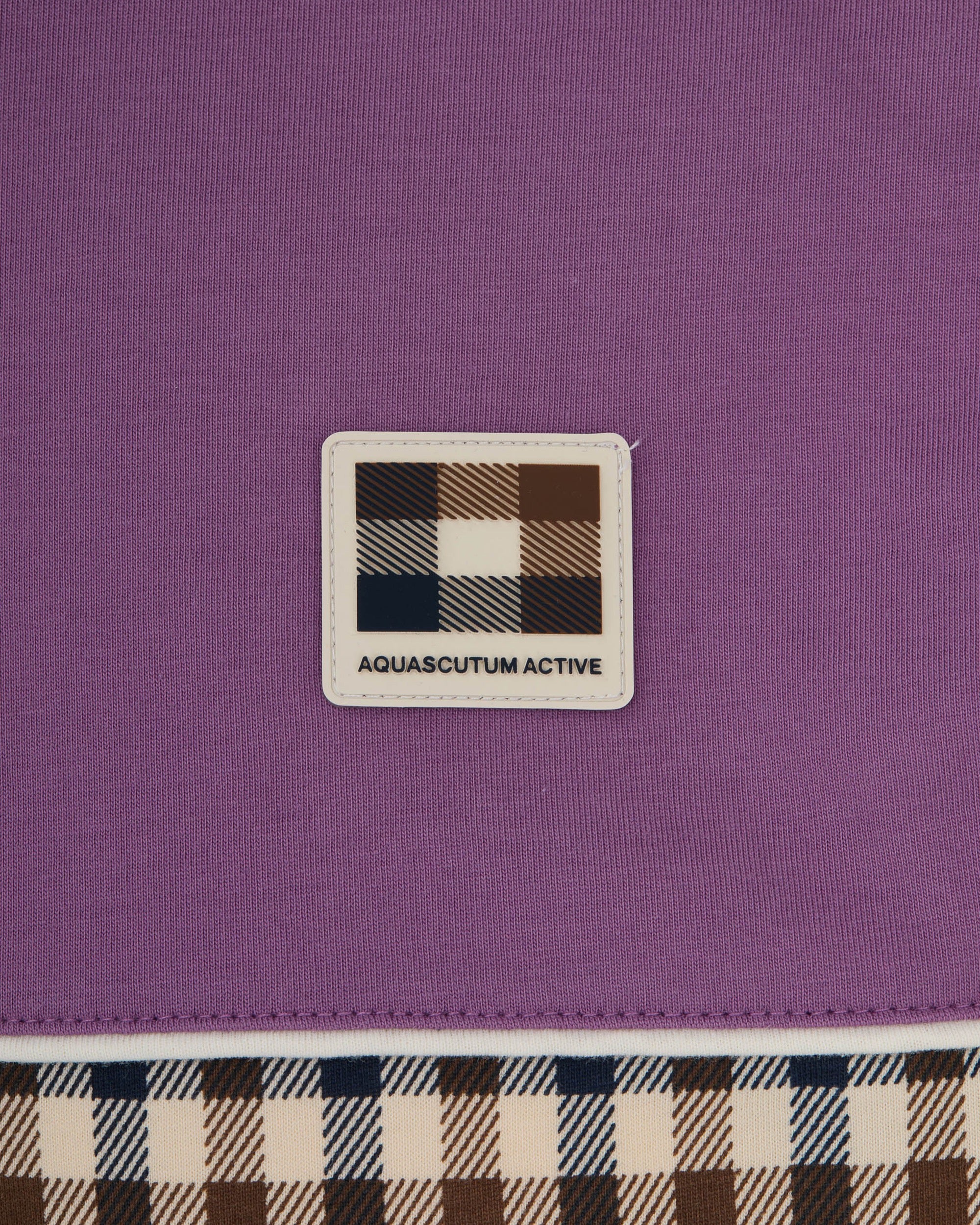 T-shirt Aquascutum Active CLUB CHECK PANEL T-SHIRT