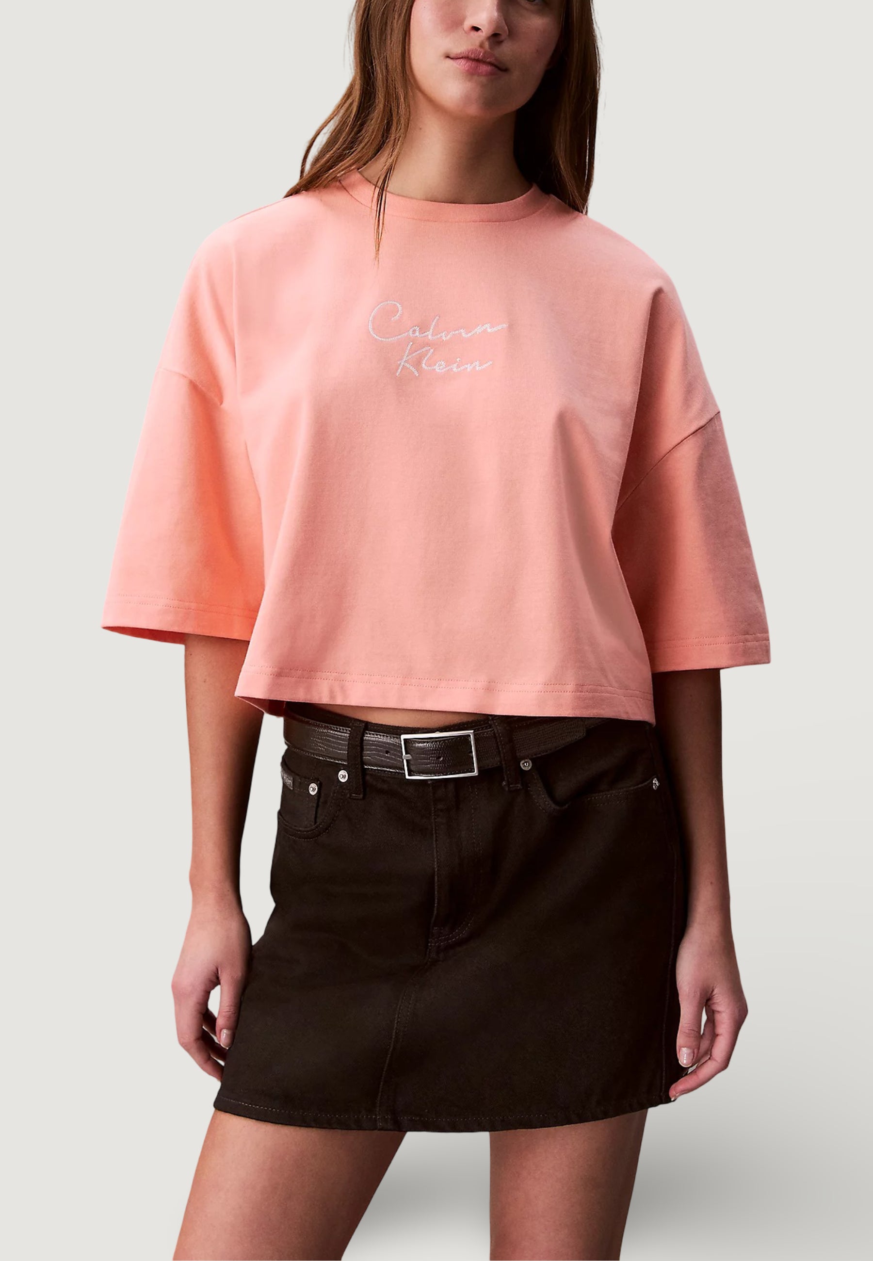 T-shirt Calvin Klein Jeans CROPPED BOXY CHAIN S