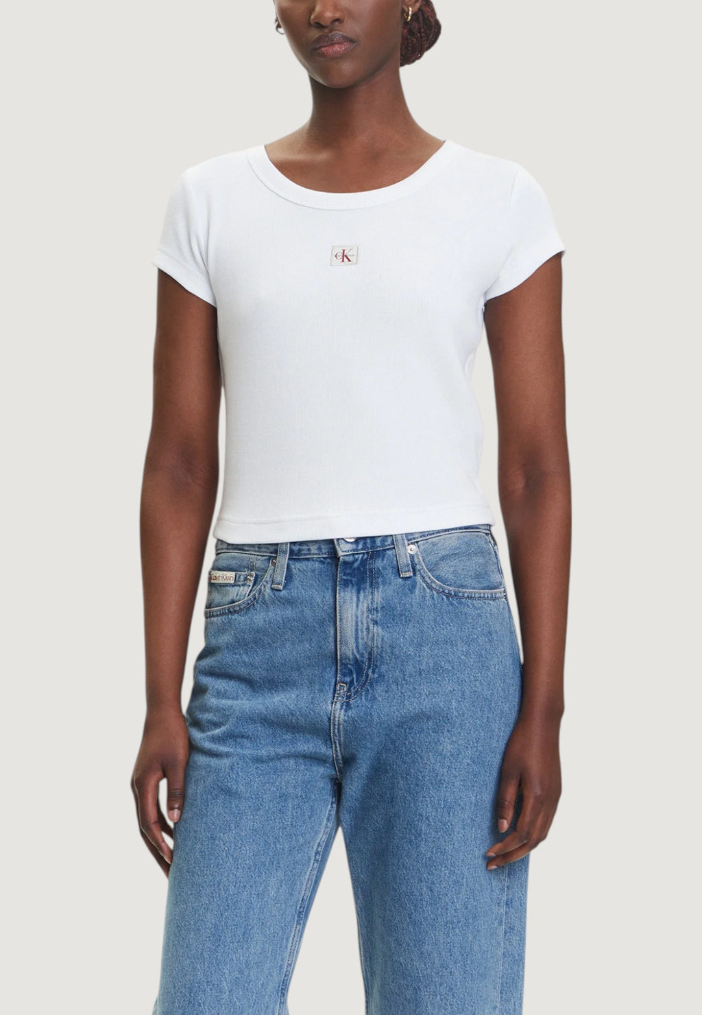 T-shirt Calvin Klein Jeans A- WOVEN LABEL 2X2 R