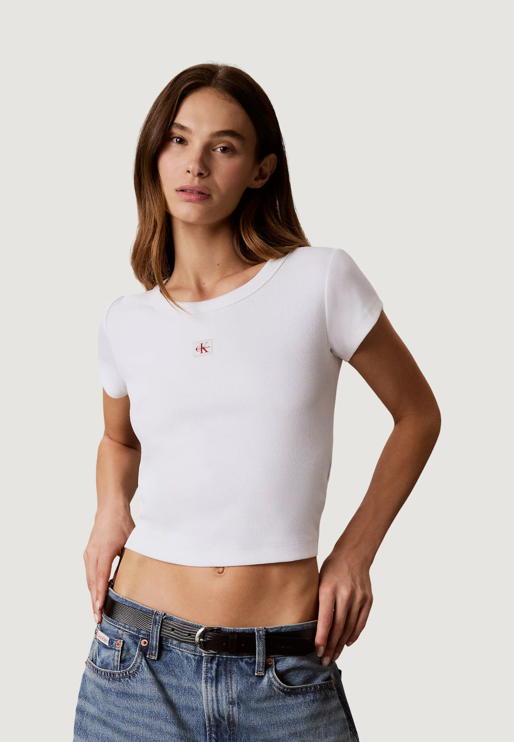 T-shirt Calvin Klein Jeans A- WOVEN LABEL 2X2 R