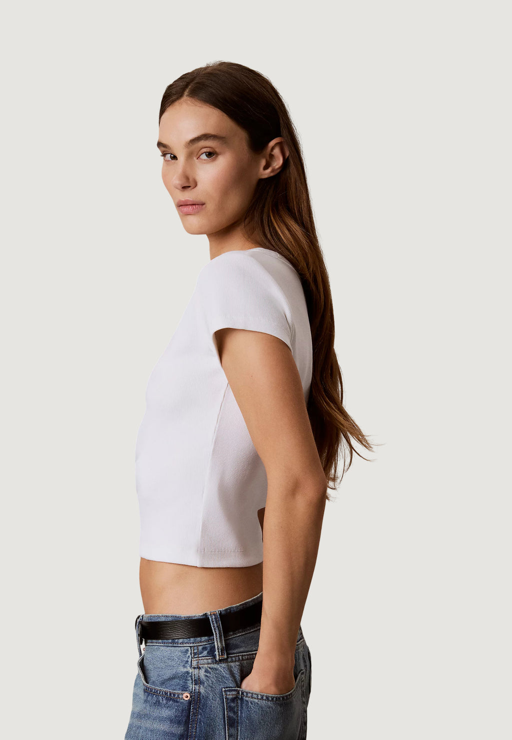 T-shirt Calvin Klein Jeans A- WOVEN LABEL 2X2 R