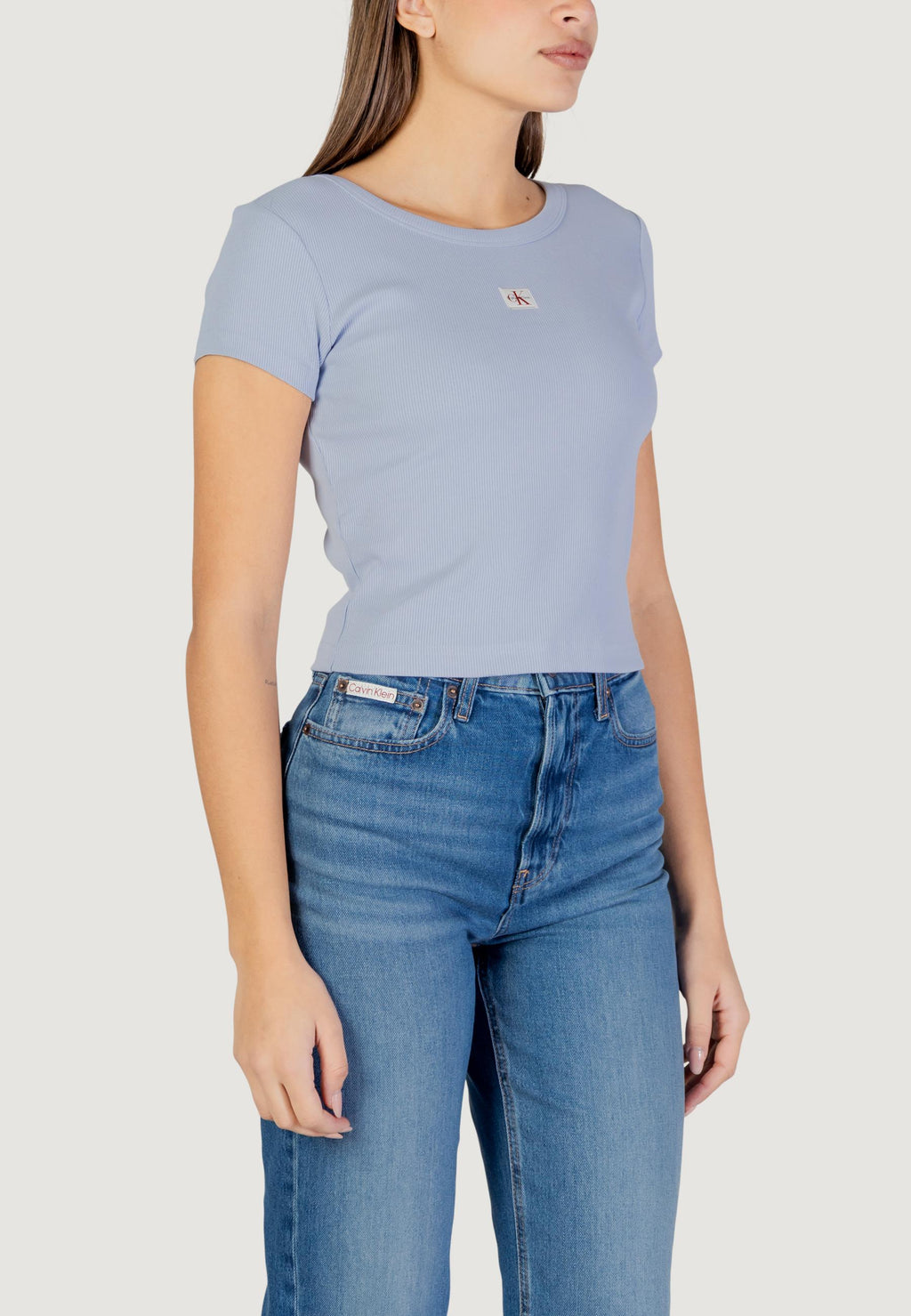 T-shirt Calvin Klein Jeans A- WOVEN LABEL 2X2 R