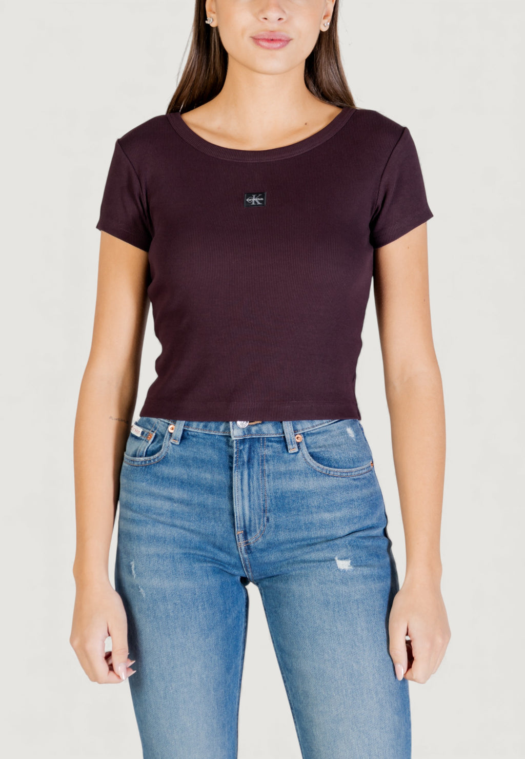 T-shirt Calvin Klein Jeans A- WOVEN LABEL 2X2 R