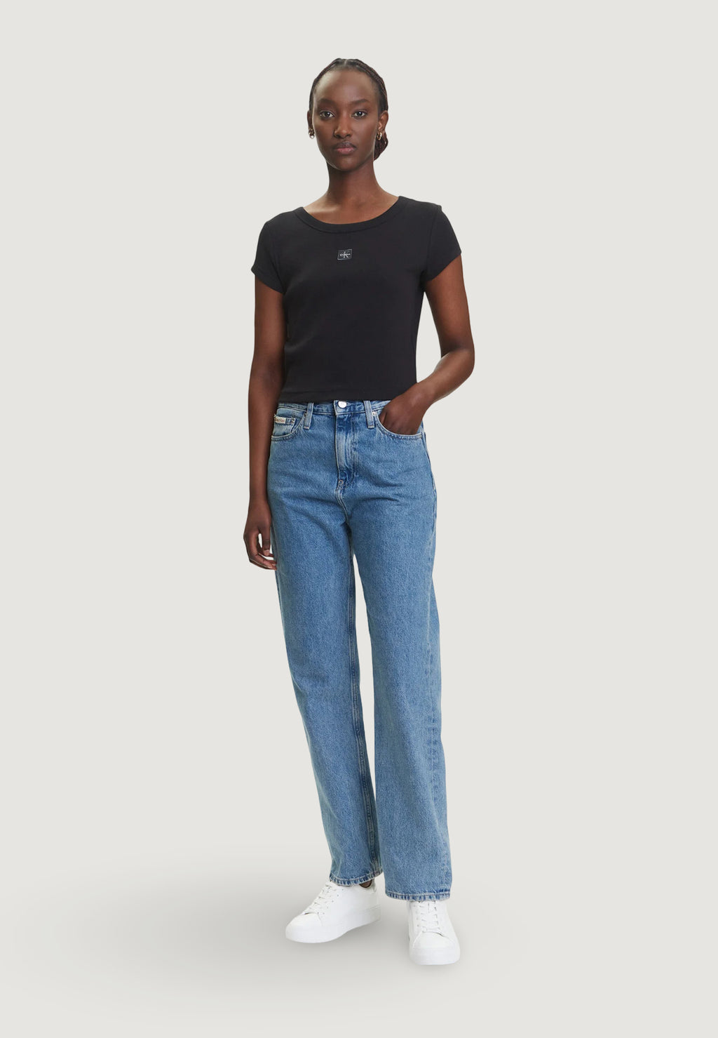 T-shirt Calvin Klein Jeans A- WOVEN LABEL 2X2 R