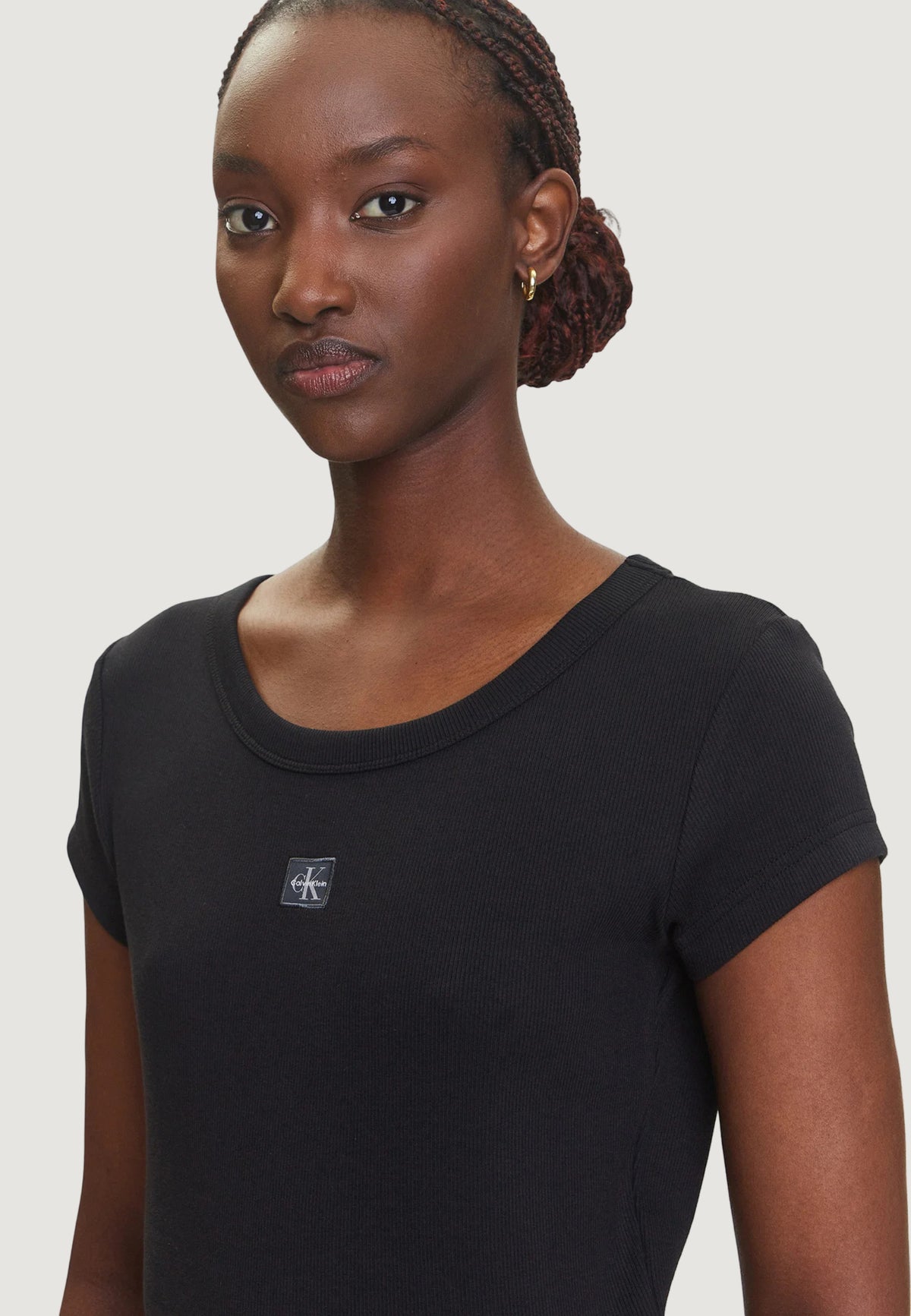 T-shirt Calvin Klein Jeans A- WOVEN LABEL 2X2 R