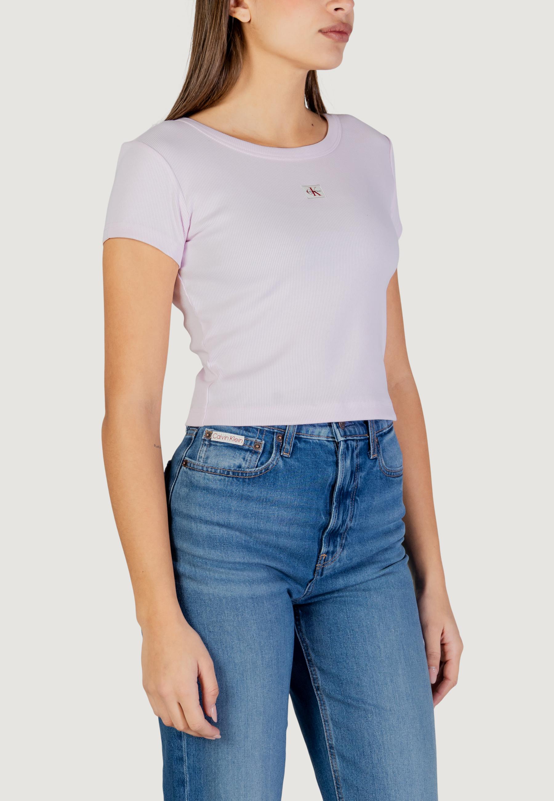 T-shirt Calvin Klein Jeans A- WOVEN LABEL 2X2 R