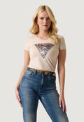 T-shirts Guess SS CN ZEBRA TRIANGLE TEE