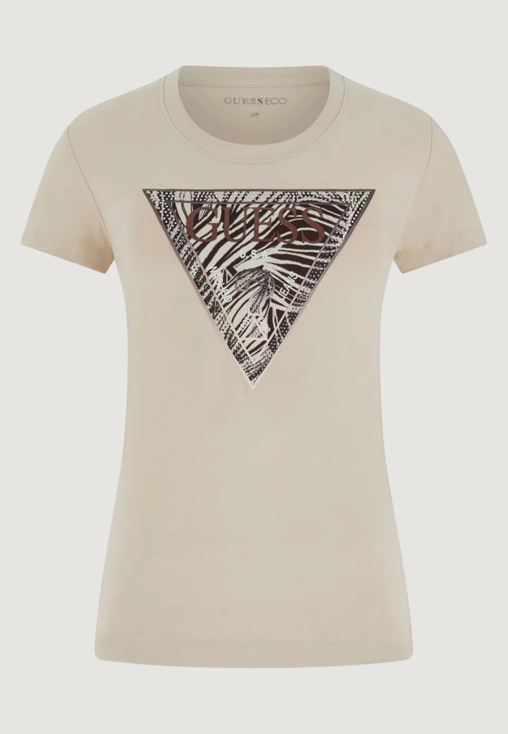 T-shirts Guess SS CN ZEBRA TRIANGLE TEE