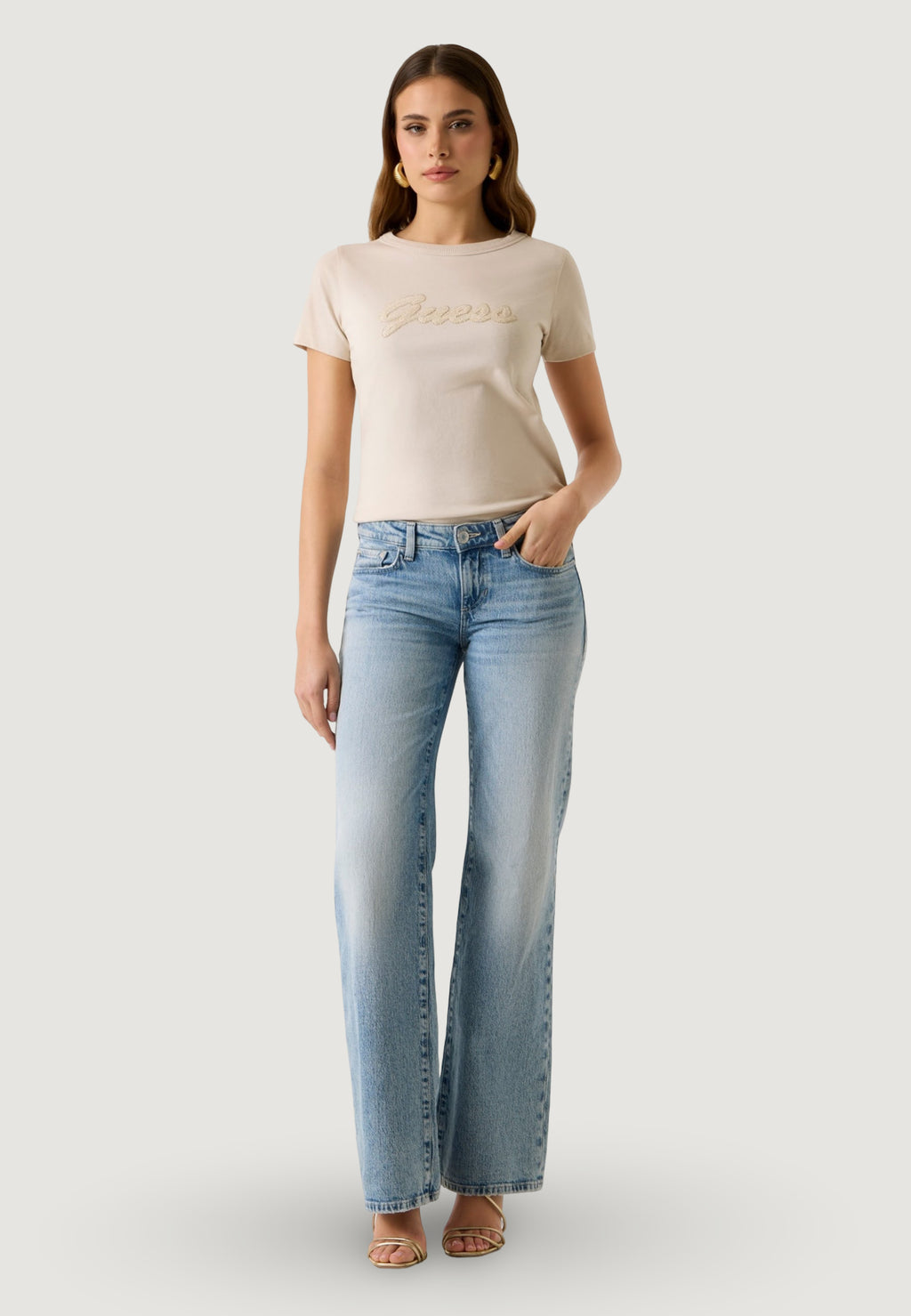 T-shirt Guess SS CN 3D GUESS SCRIPT TEE