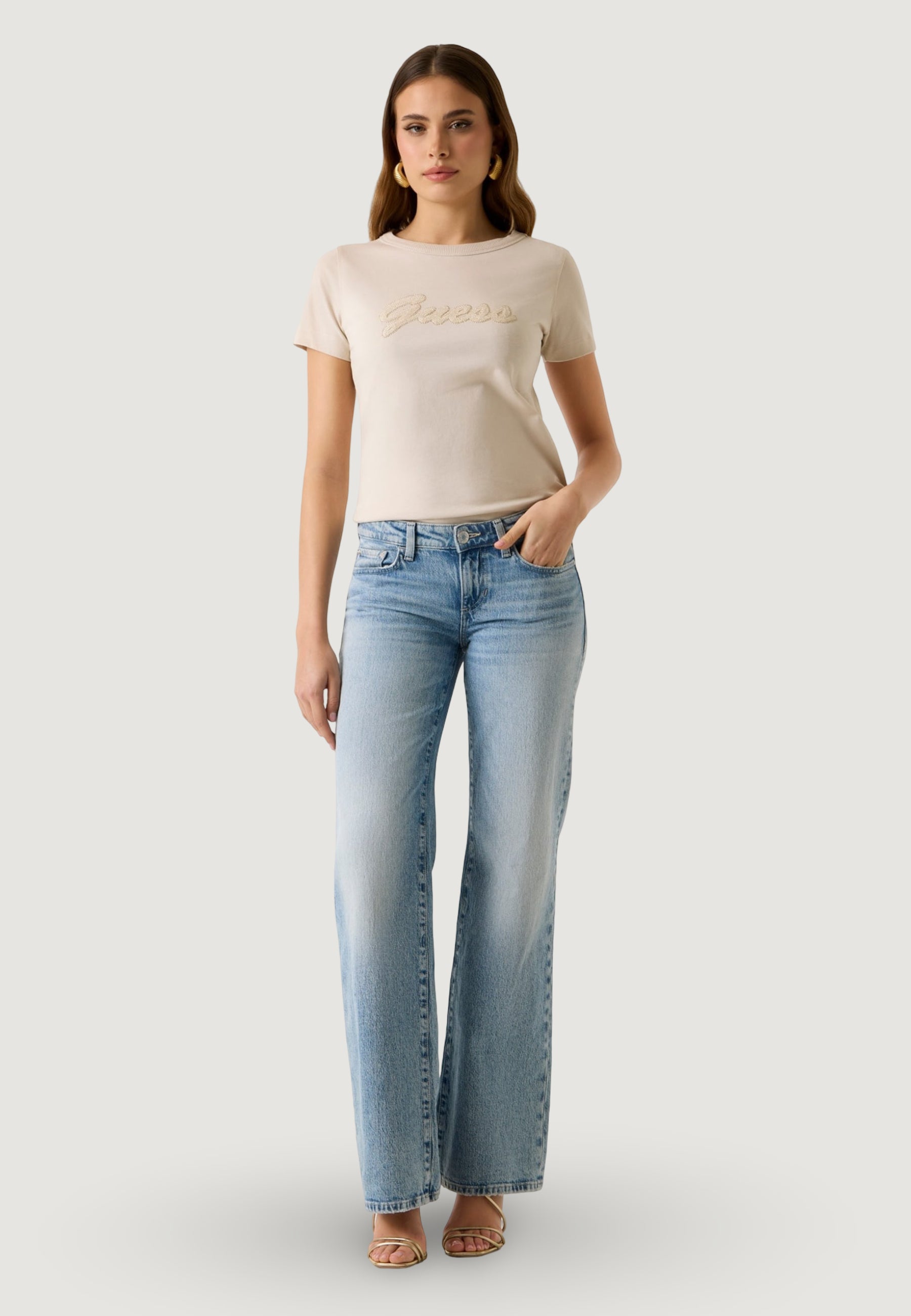 T-shirt Guess SS CN 3D GUESS SCRIPT TEE