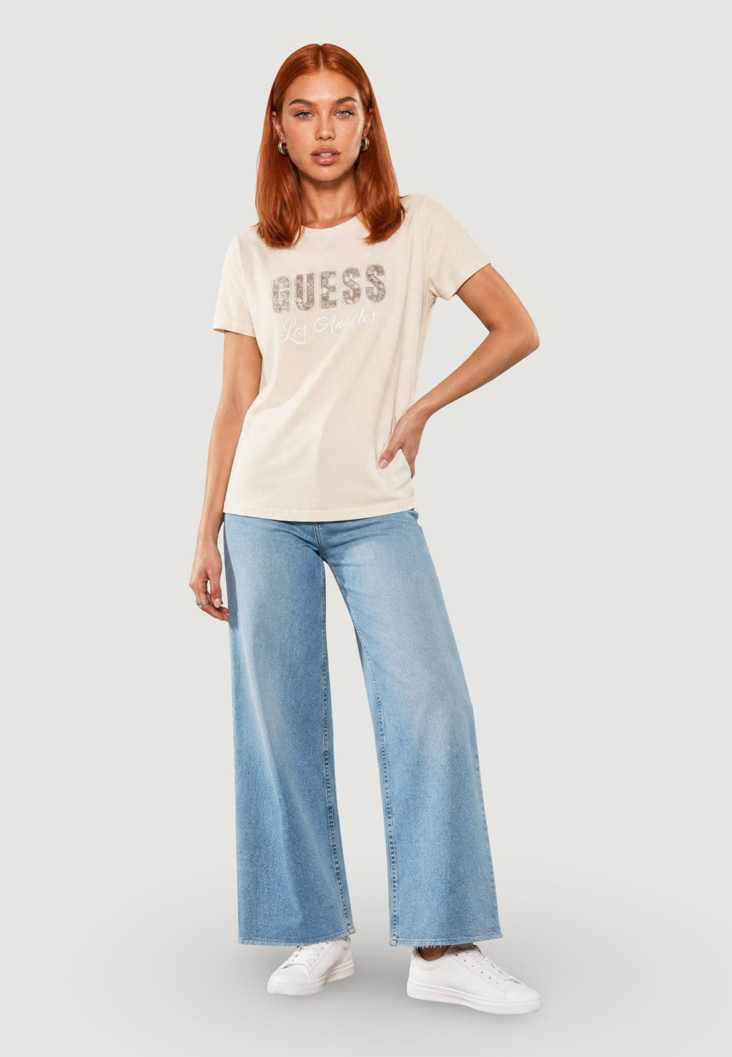 T-shirt Guess SS CN SNAKE SCRIPT R