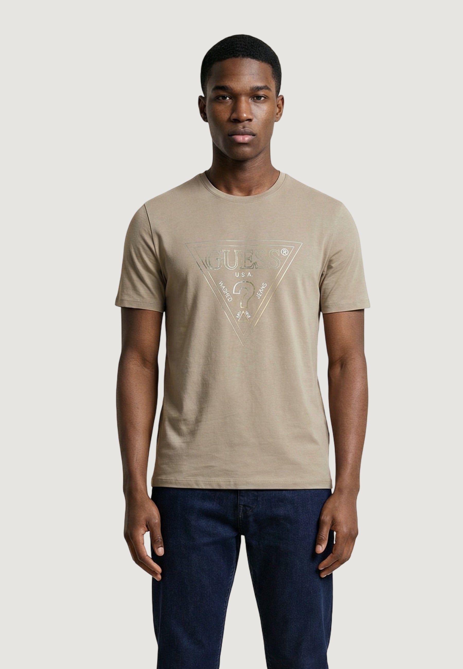 T-shirt Guess CN SS TRIANGLE HD MULTICOLOR T