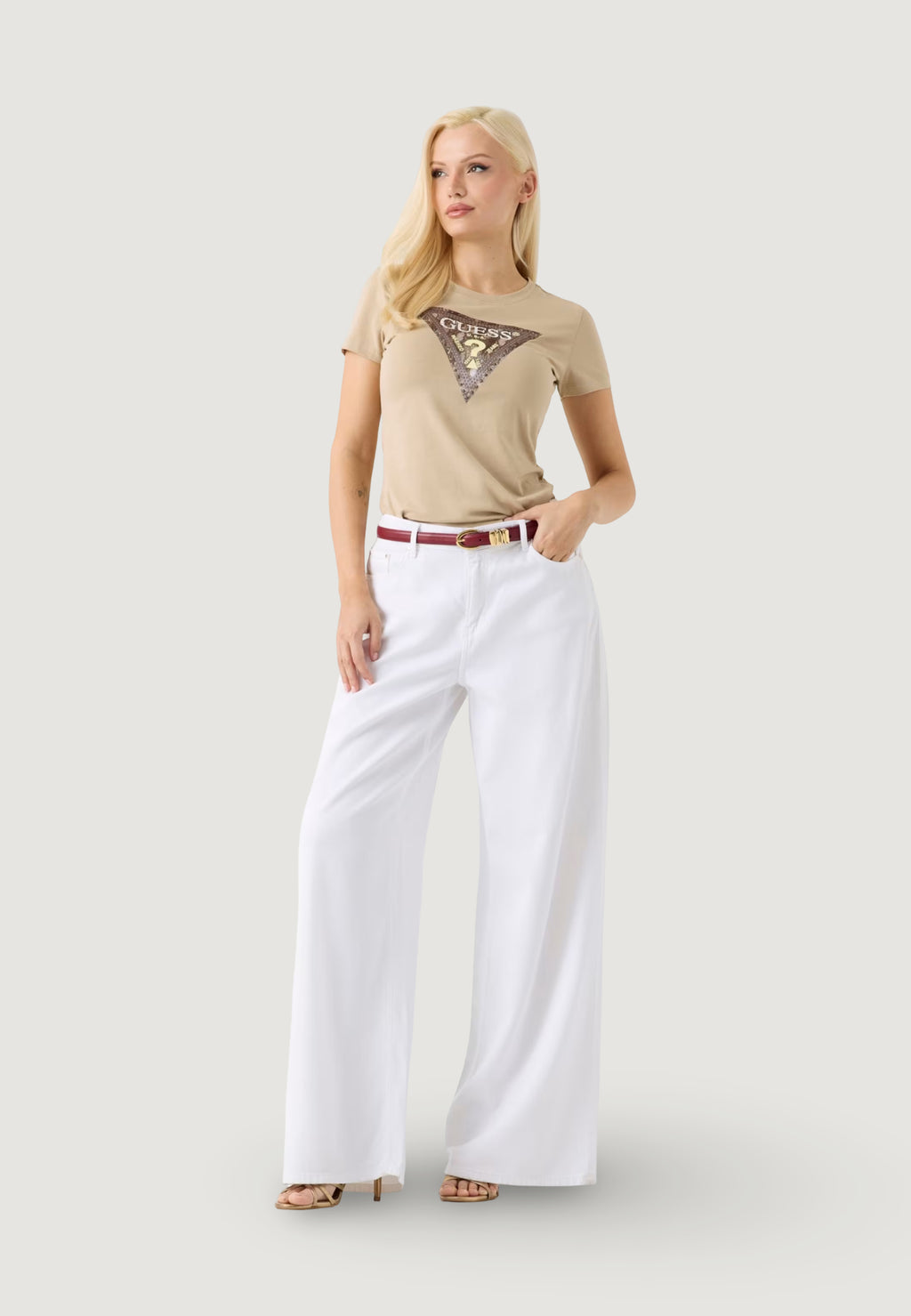 T-shirts Guess SS CN SNAKE TRIANGLE