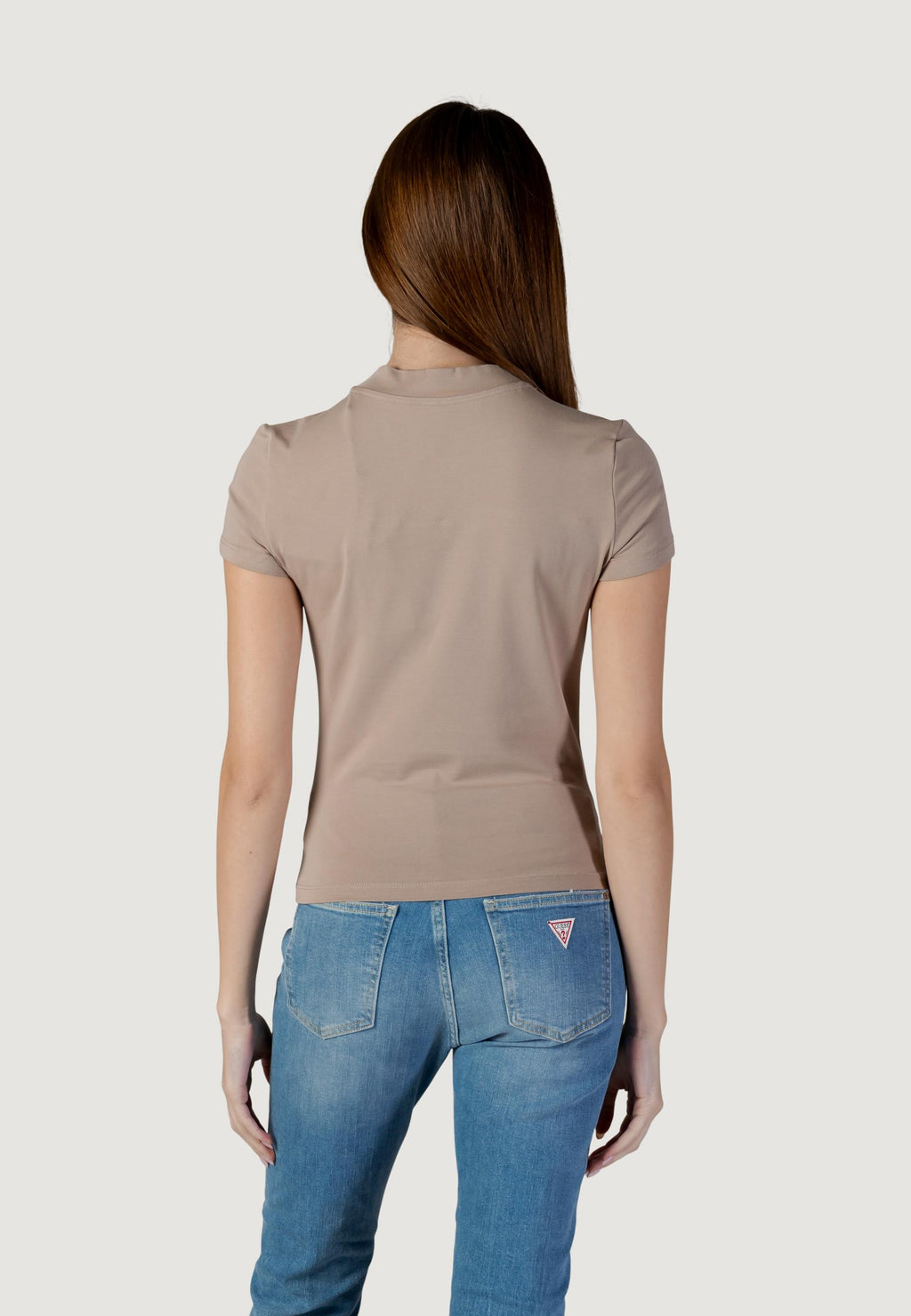 T-shirt Guess SS MOCK NECK ALL OVER 4G TEE