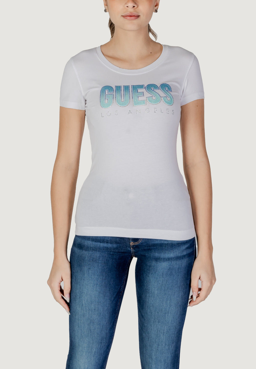 T-shirts Guess CN SS GLITTER DEGRAD