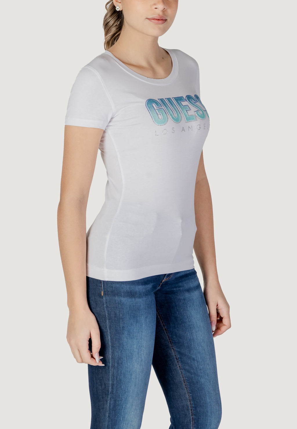 T-shirts Guess CN SS GLITTER DEGRAD