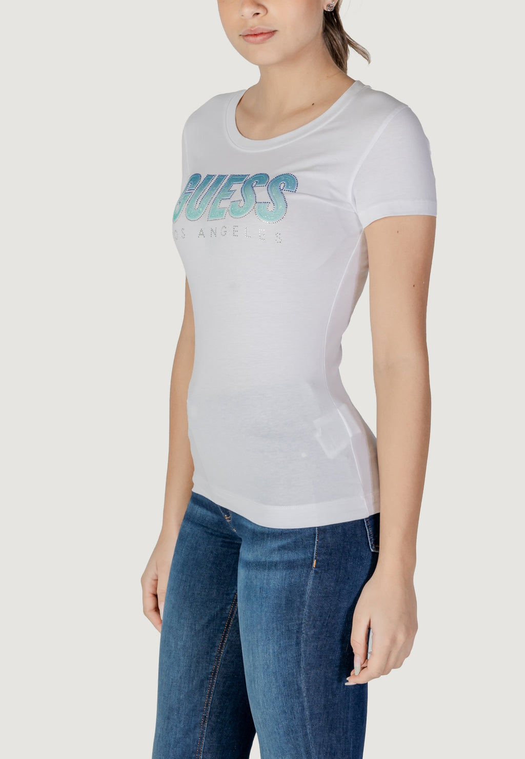 T-shirts Guess CN SS GLITTER DEGRAD
