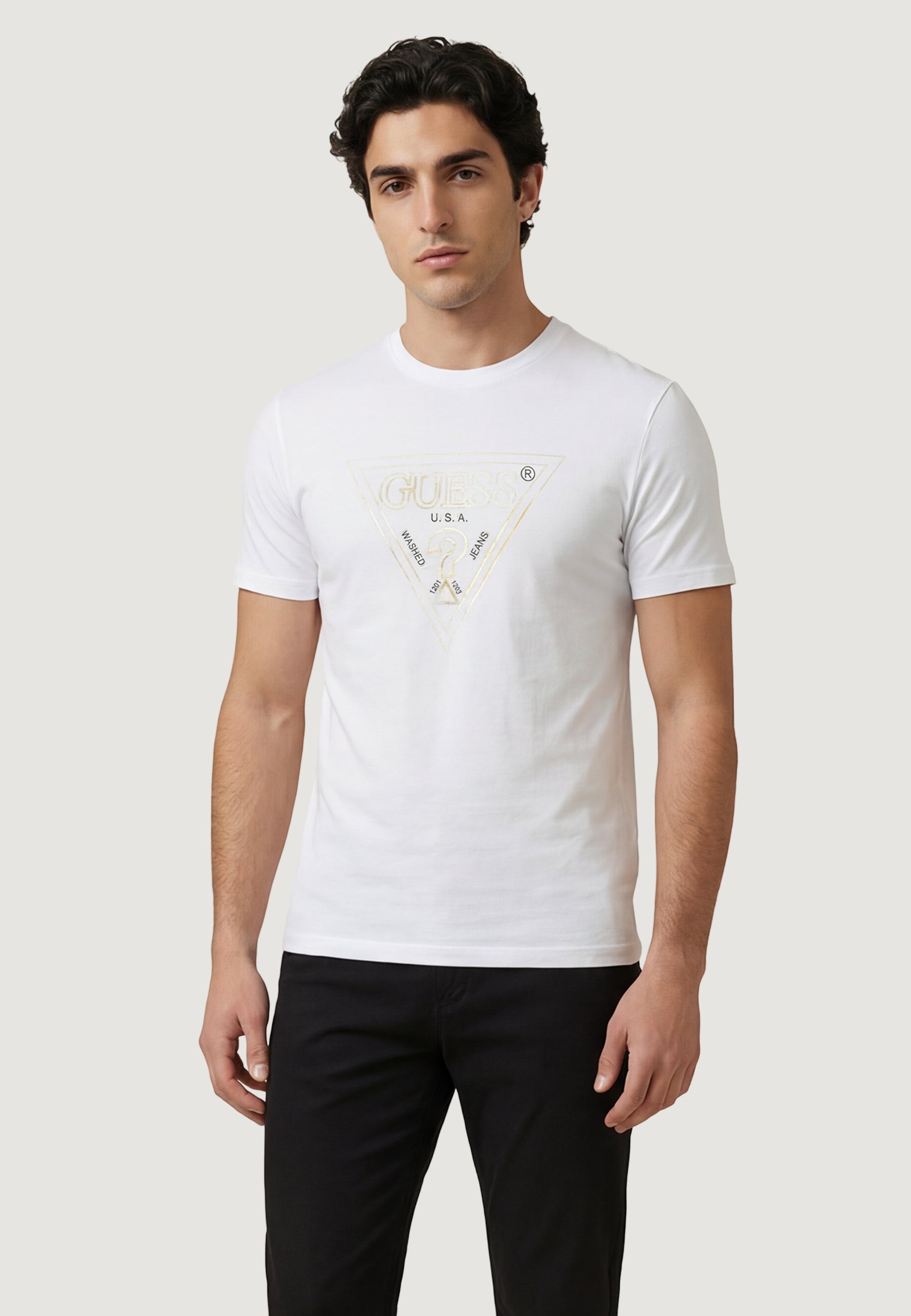 T-shirt Guess CN SS TRIANGLE HD MULTICOLOR T