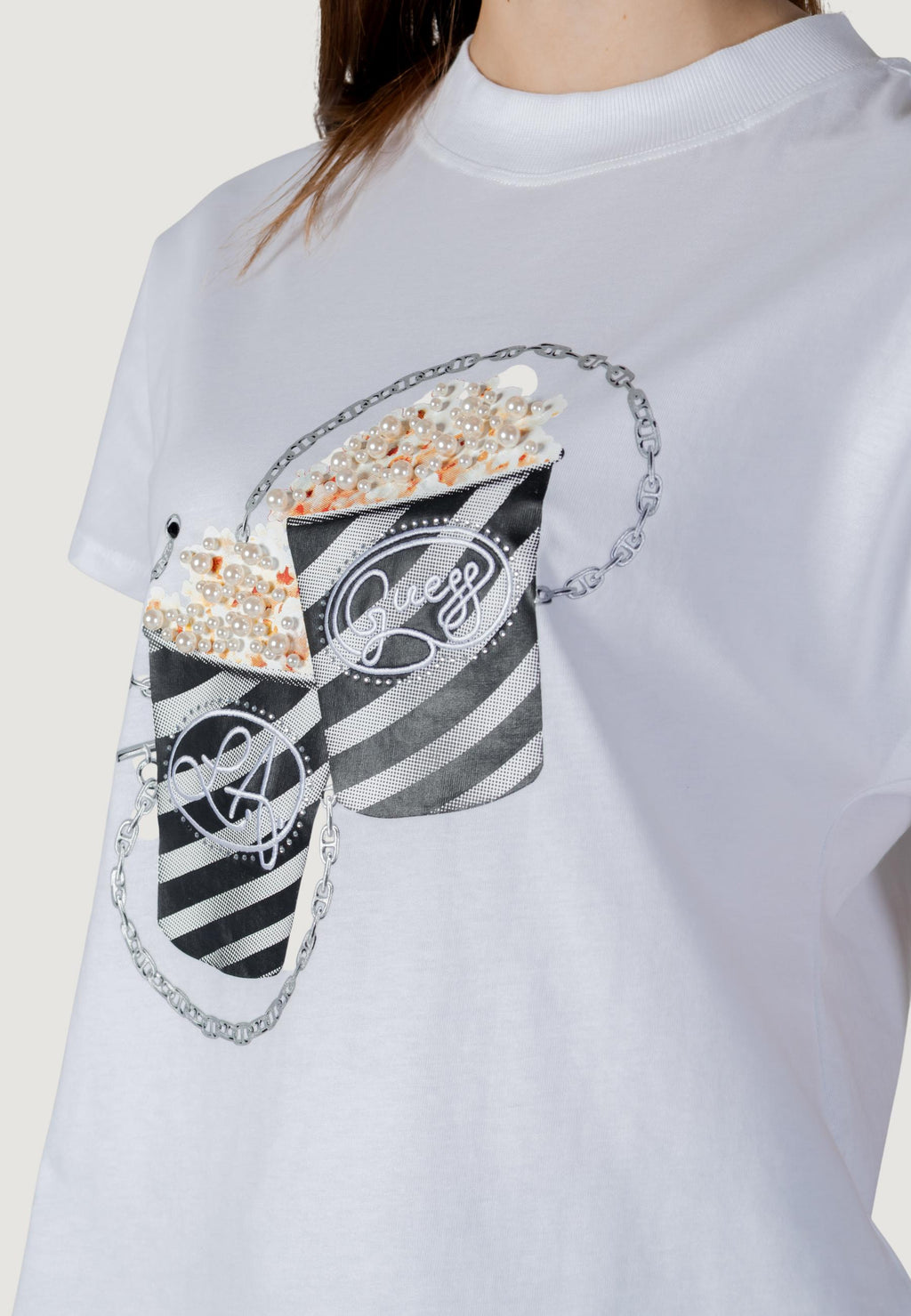T-shirt Guess SS CN POPCORN TEE