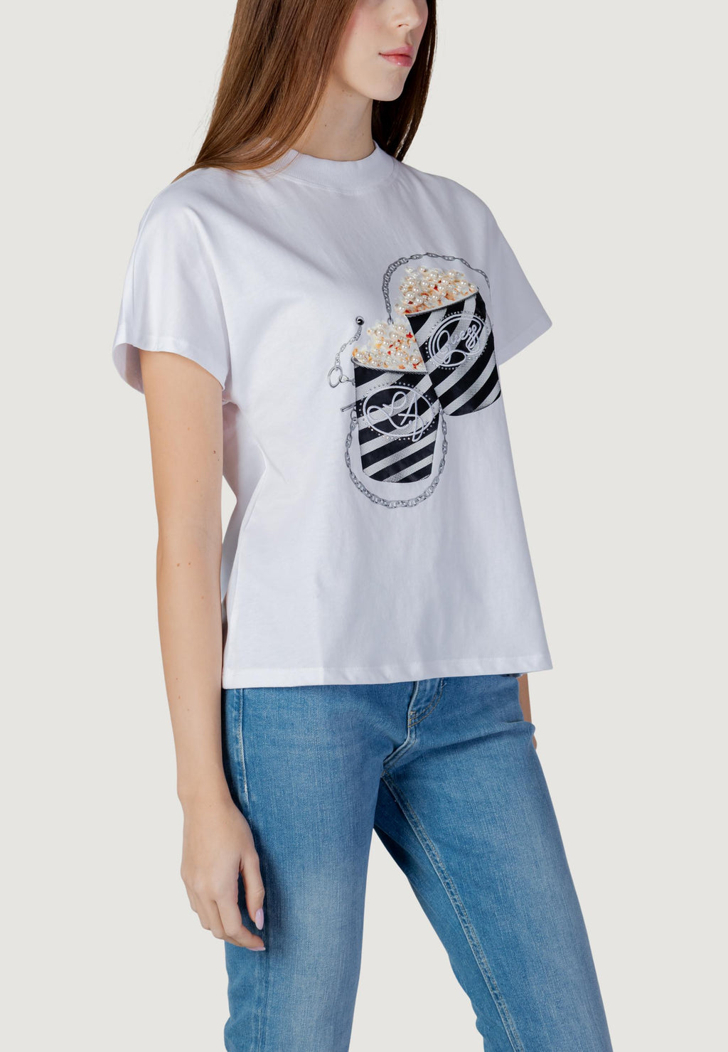 T-shirt Guess SS CN POPCORN TEE