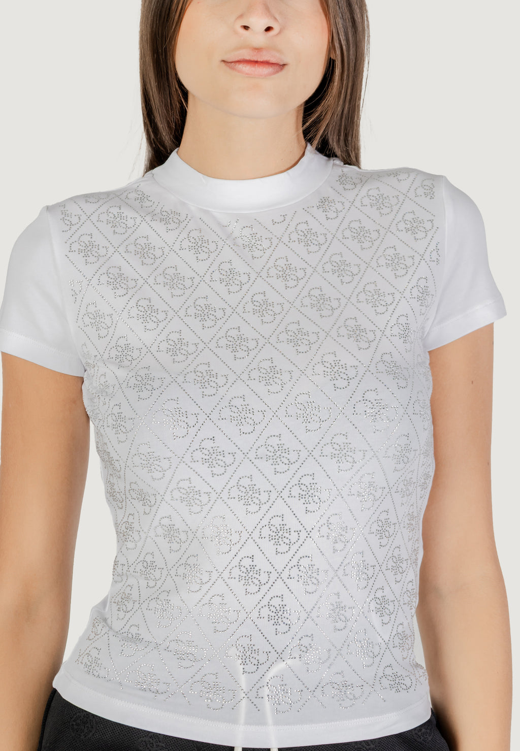 T-shirts Guess SS MOCK NECK ALL OVER 4G TEE