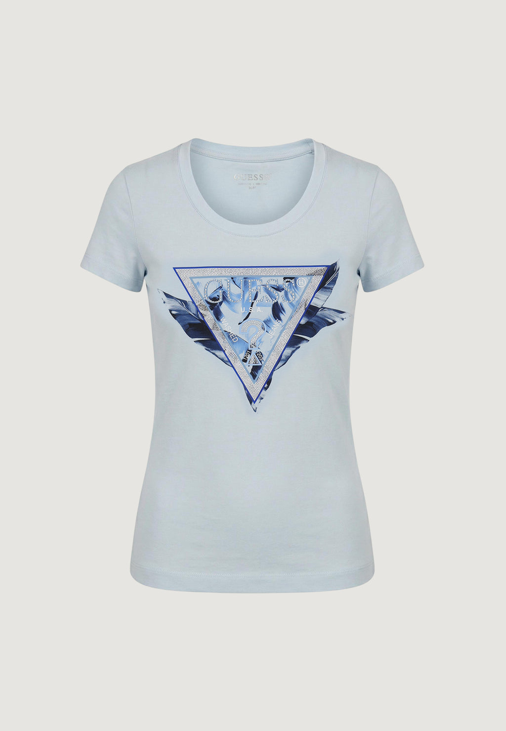 T-shirt Guess SS CN FEATHER TRIANGLE TEE